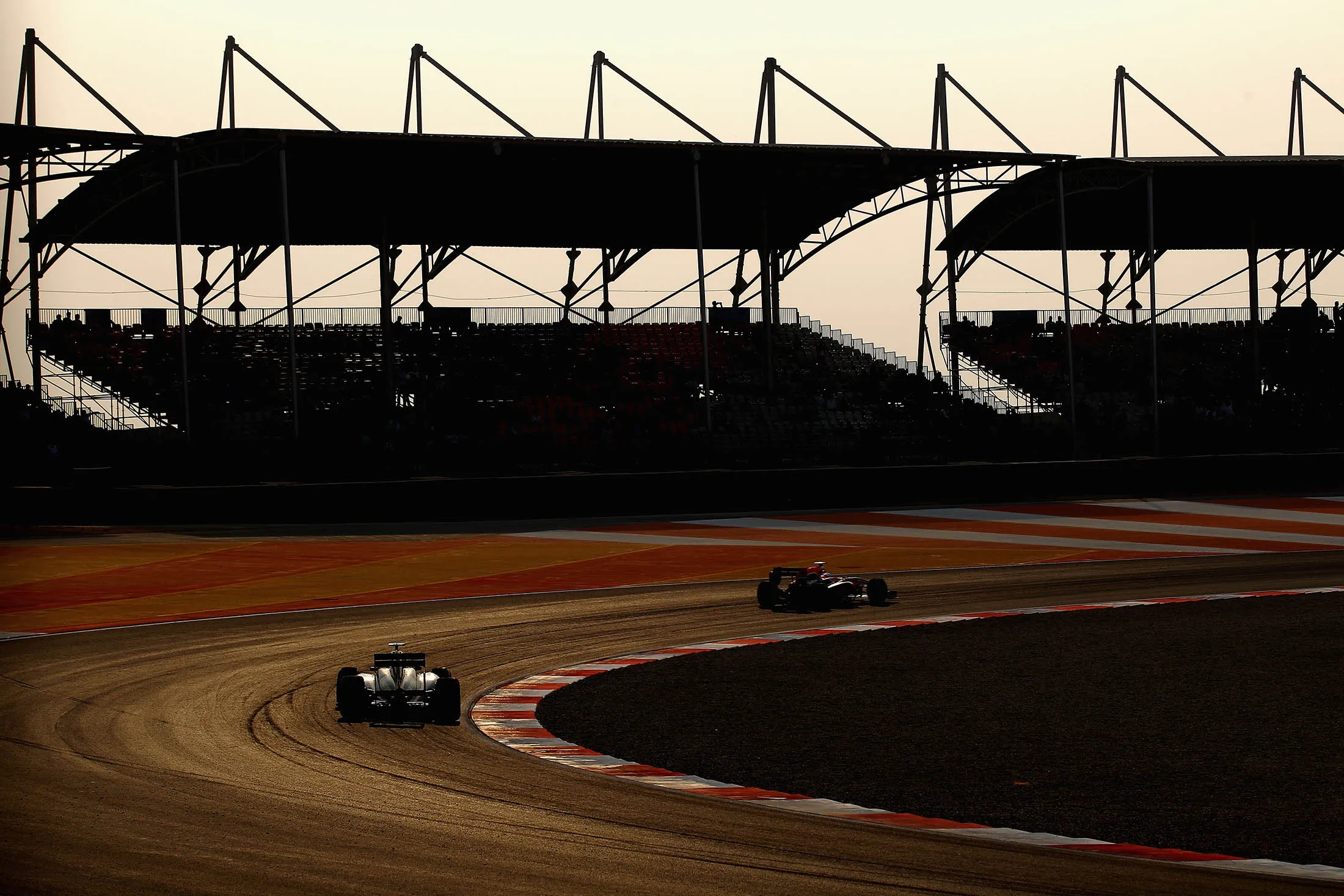 Practice session during the Indian Formula One Grand Prix at the Buddh International Circuit in Noida, India.
