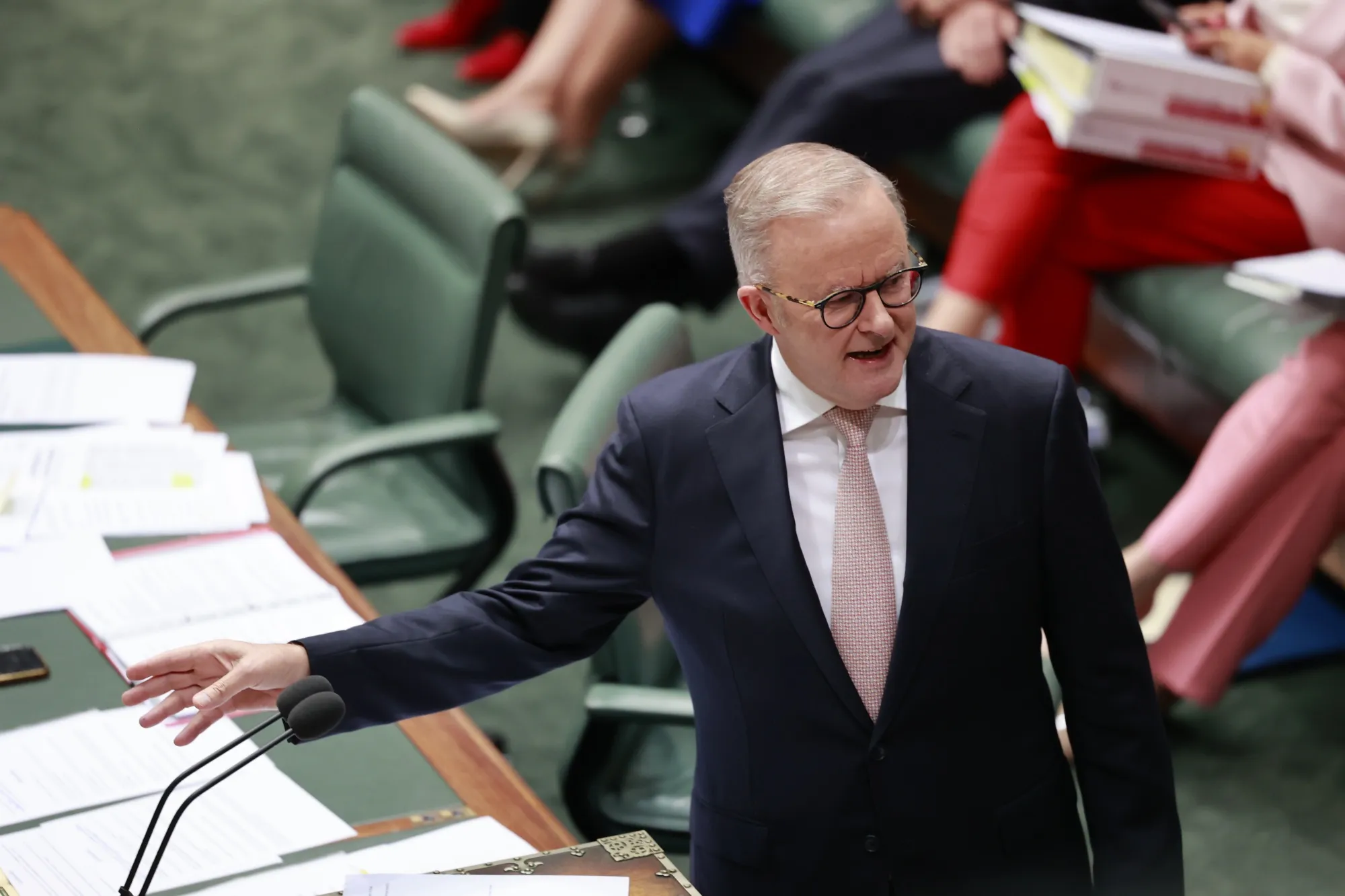 Anthony Albanese at Parliament House in Canberra, Australia, on March 25.
