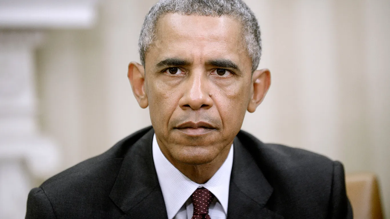 U.S. President Barack Obama looks on during a bilateral meeting in the Oval Office of the White House September 4, 2015 in Washington, D.C.
