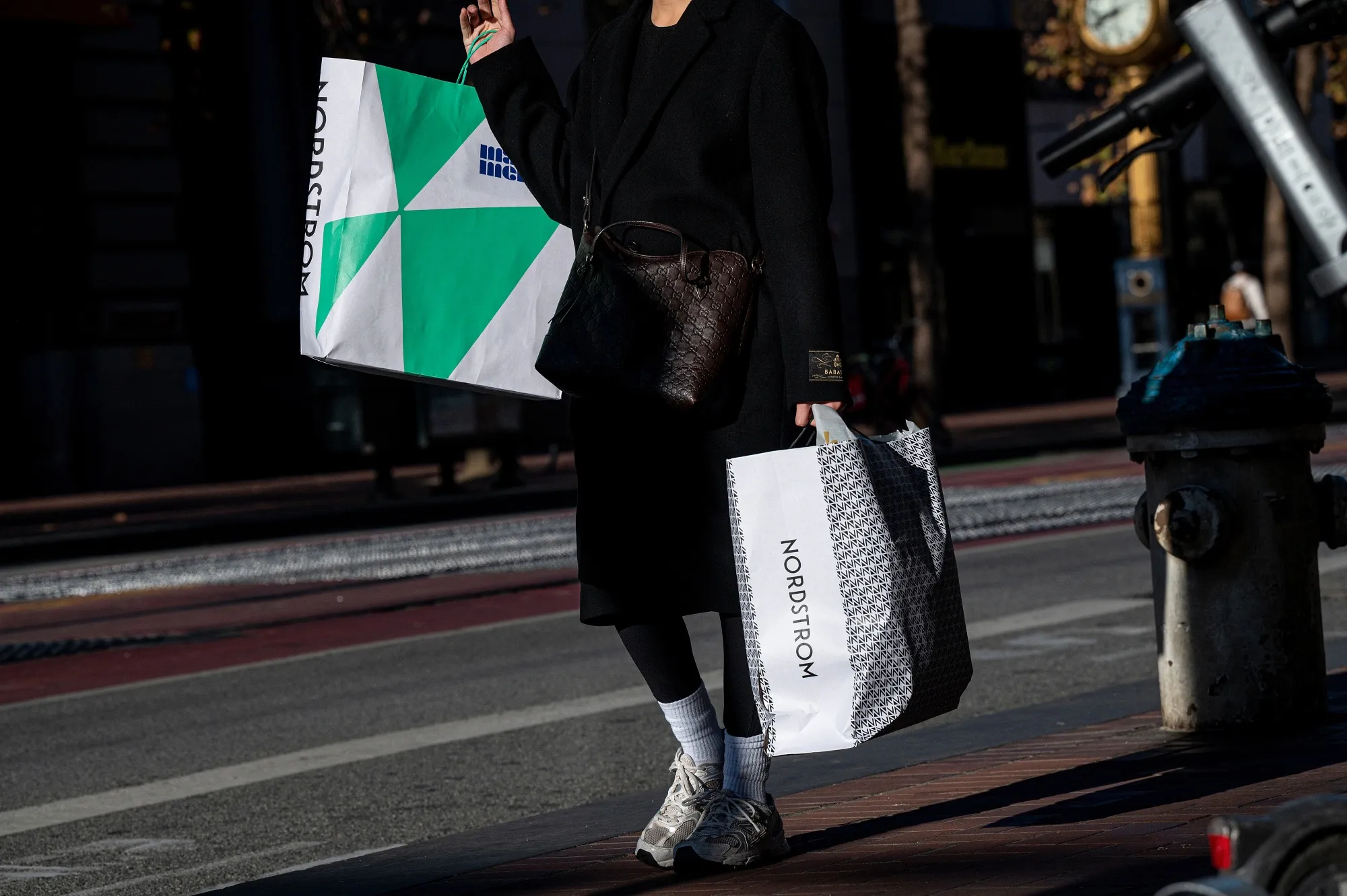 Nordstrom credit-card holders are awarded points when they buy items.