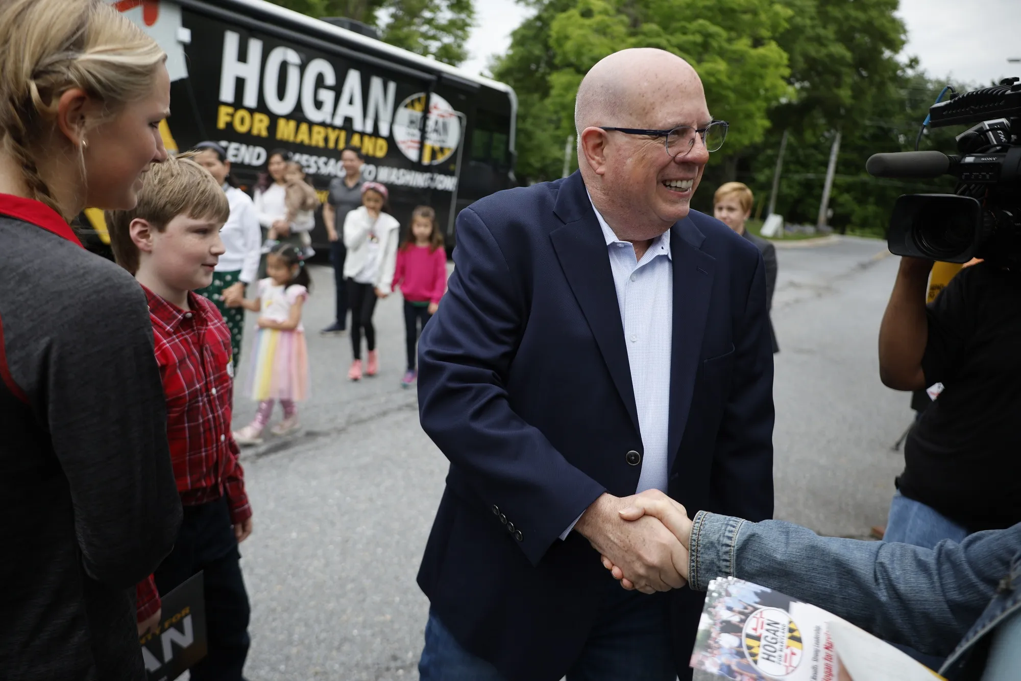 Larry Hogan in Davidsonville, Maryland, on May 14. 