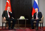 Vladimir Putin meets with Recep Tayyip Erdogan on September 16.