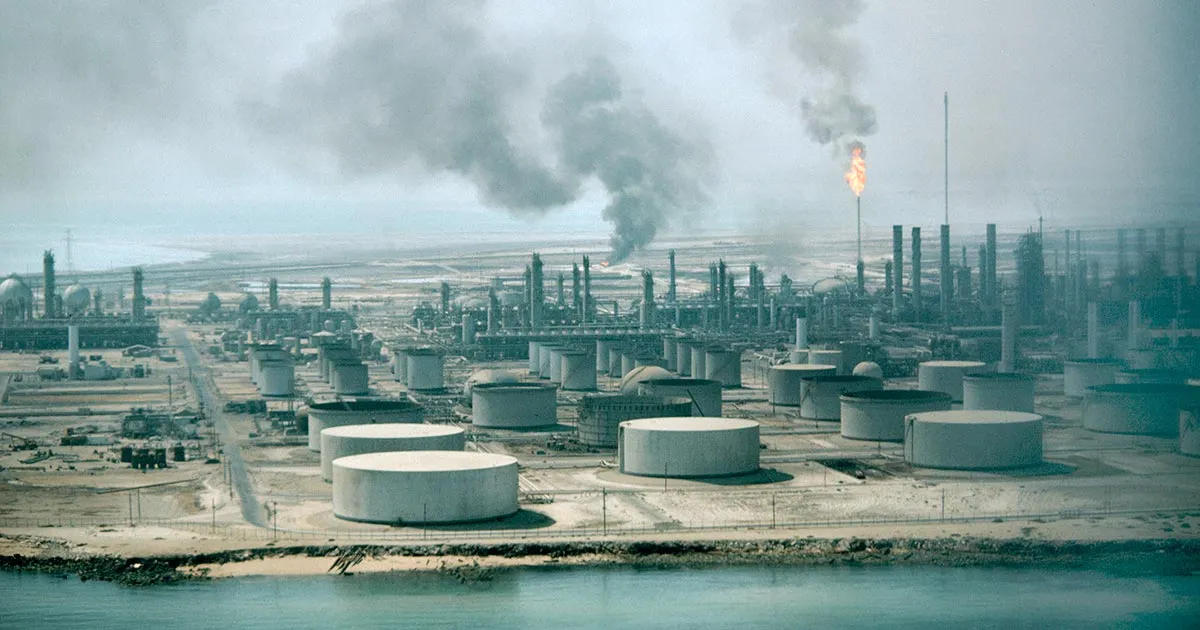 The Aramco Oil Refinery in Dahran, Saudi Arabia, Middle East.