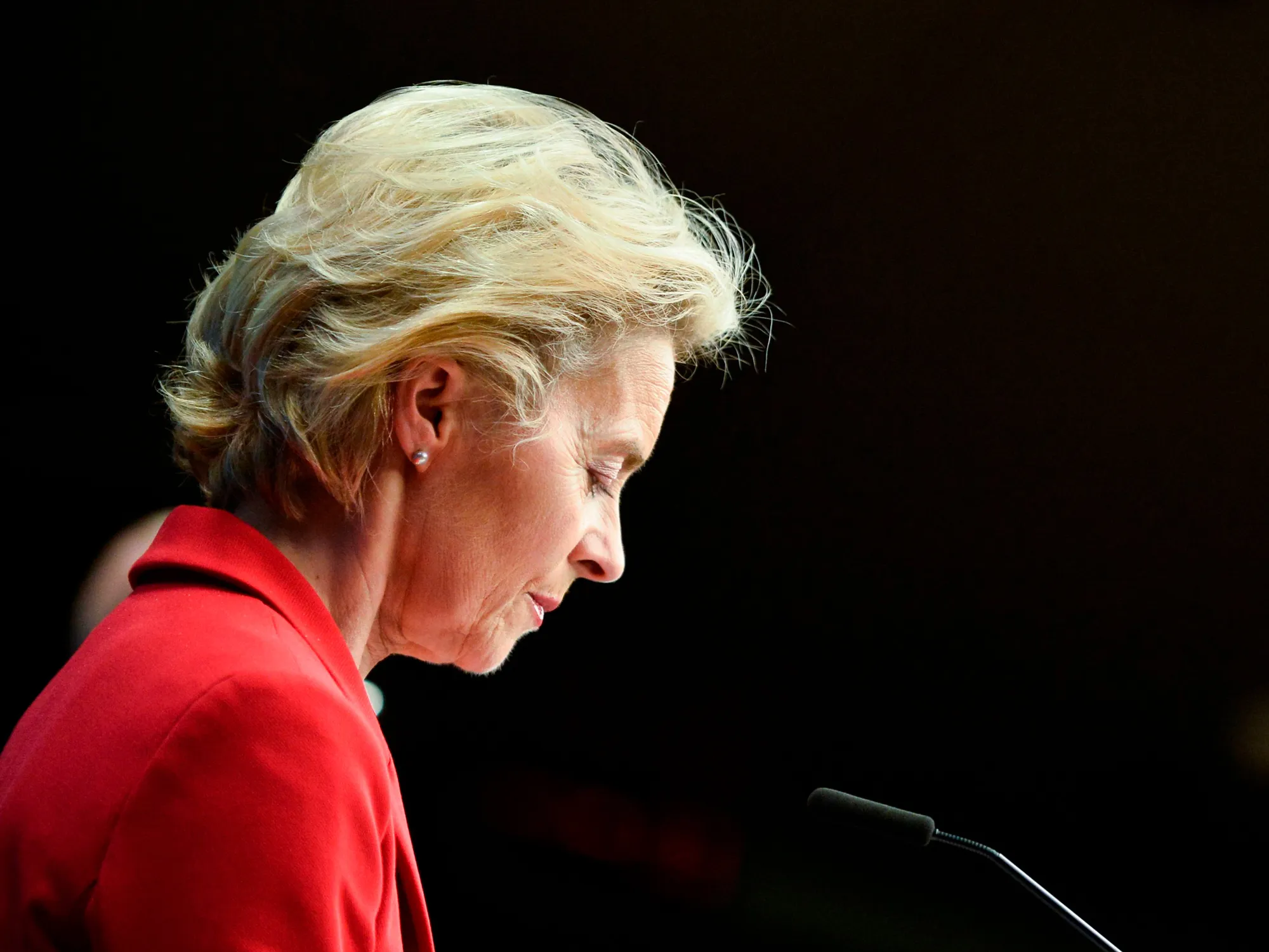 Ursula von der Leyen speaks in Brussels on Oct. 2. 