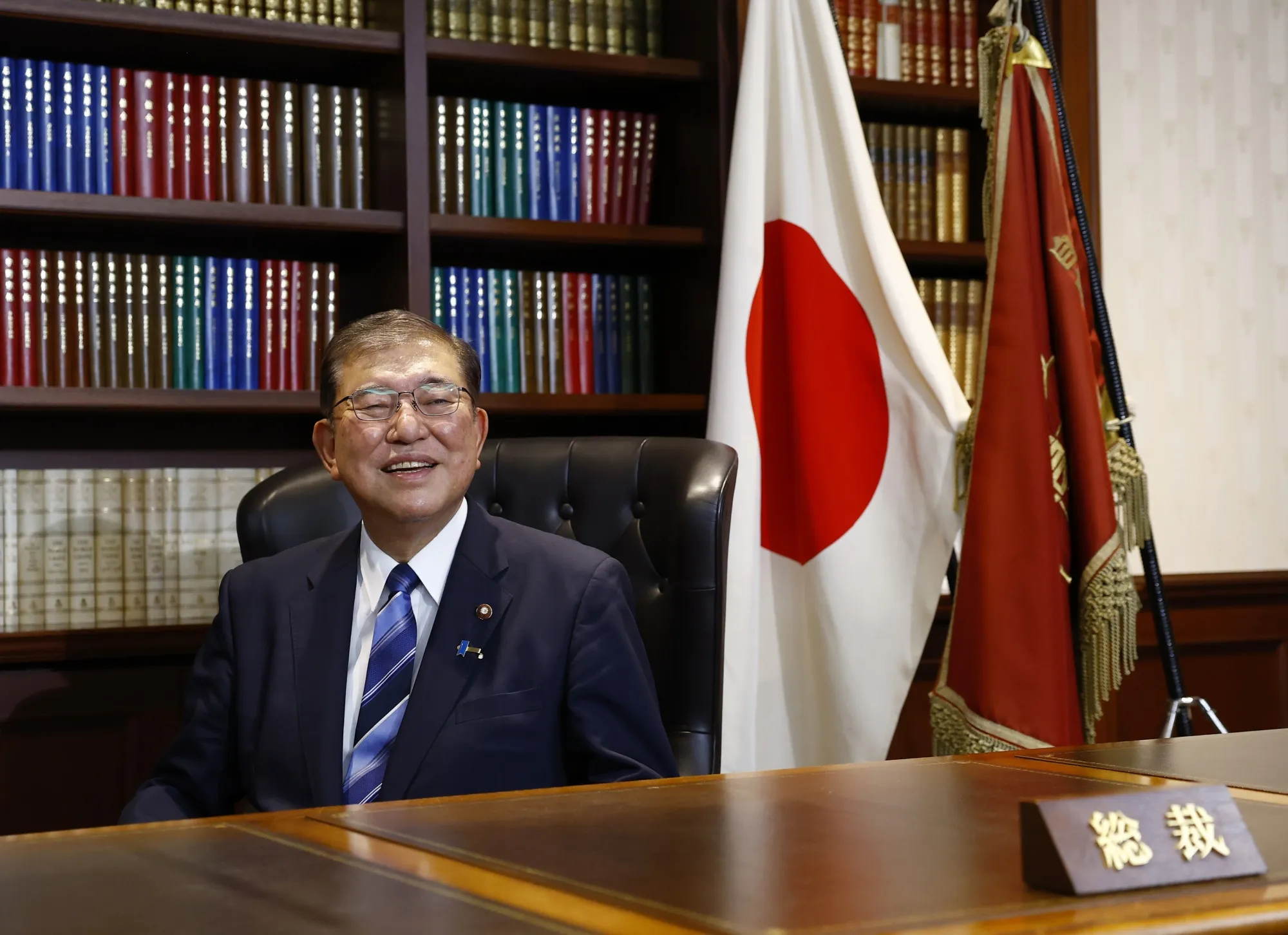 Shigeru Ishiba at the party leader’s office in Tokyo on Sept. 27.