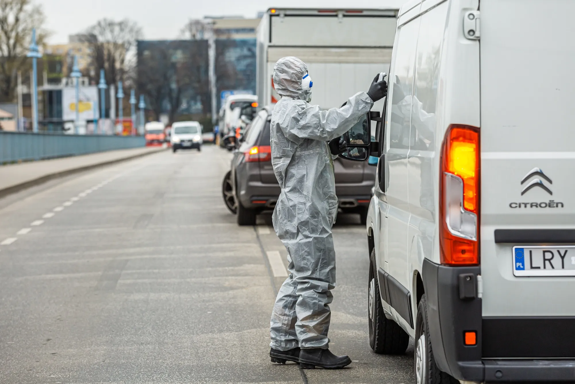 Bottlenecks at the Polish border.