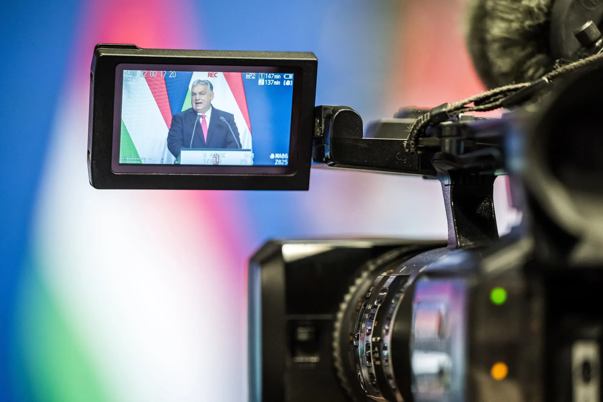 Viktor Orban&nbsp;at his annual news conference in Budapest&nbsp;in January.&nbsp;