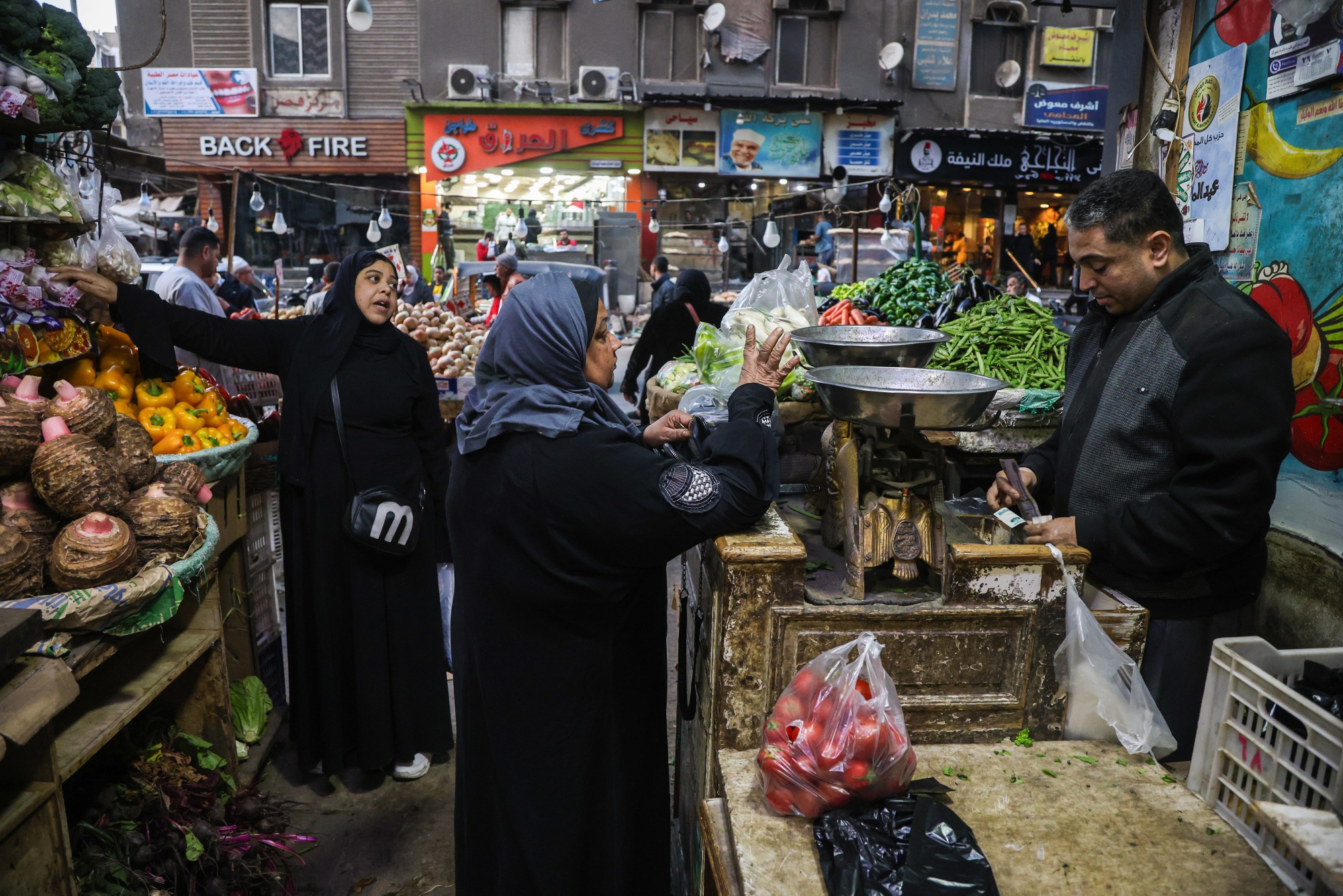 Shoppers at the Sayyida Zeinab market in Cairo.