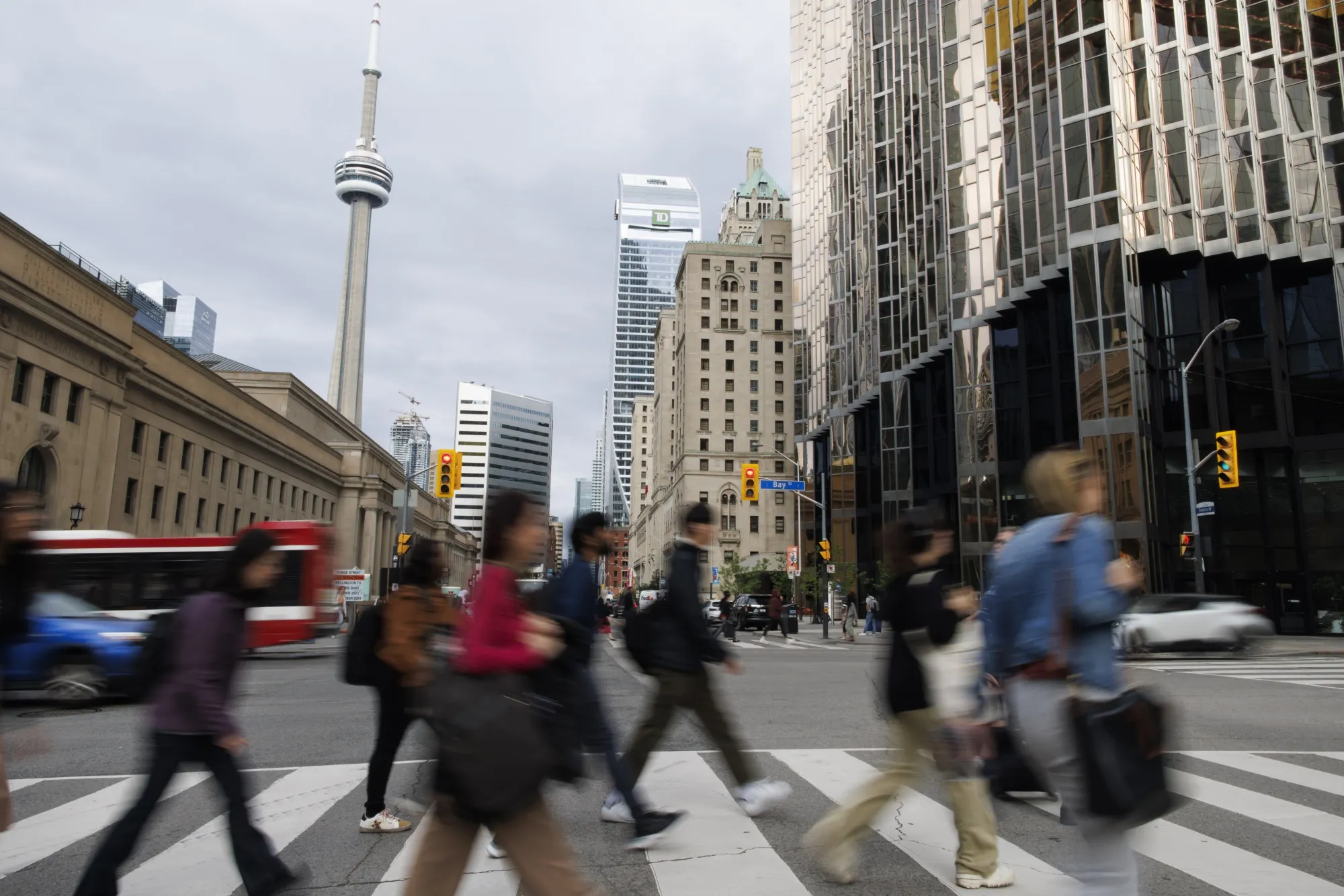 Pedestrians in Toronto, Ontario, Canada.
