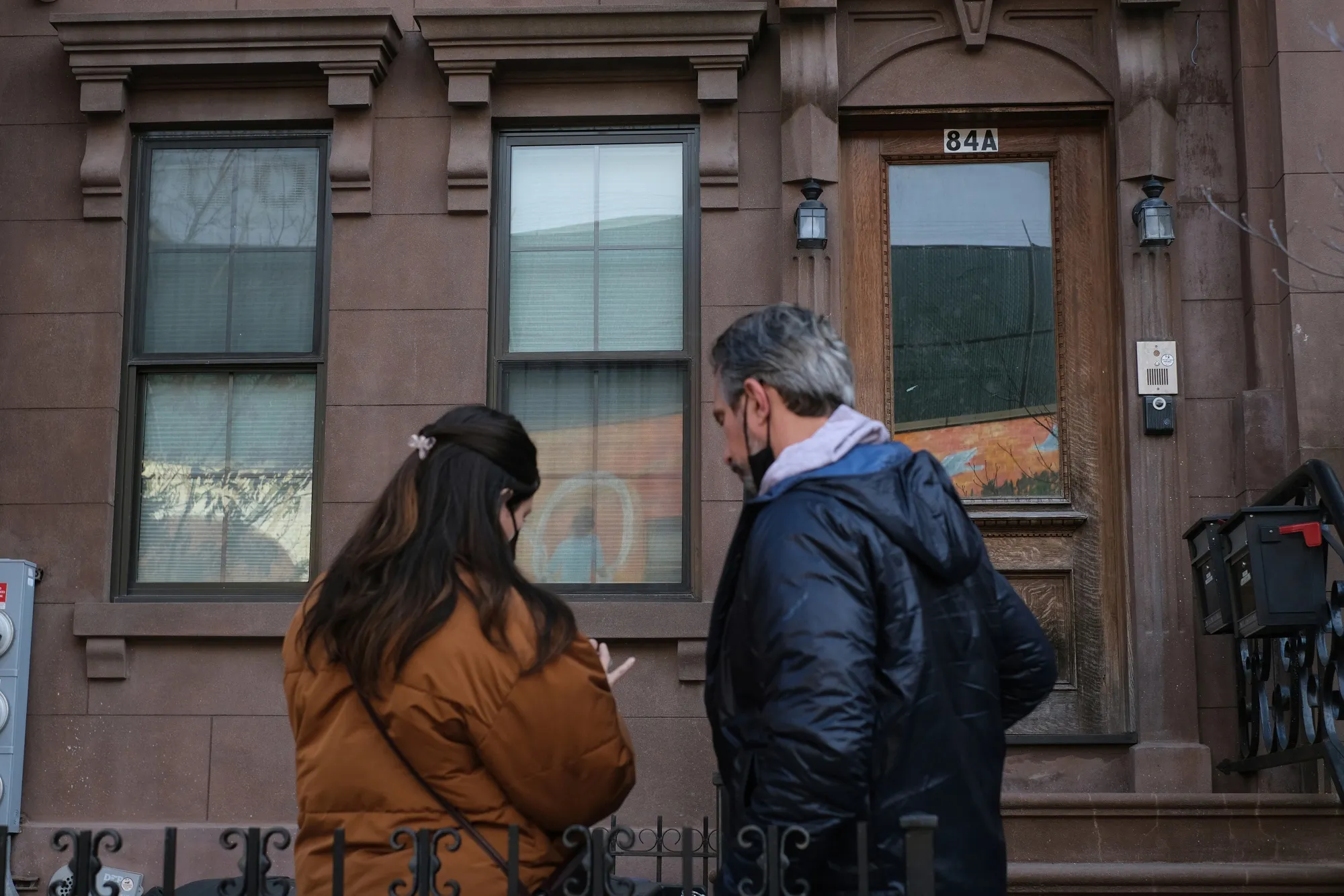 Prospective renters wait outside&nbsp;an apartment unit&nbsp;in the Bedford-Stuyvesant neighborhood in the Brooklyn borough of New York.