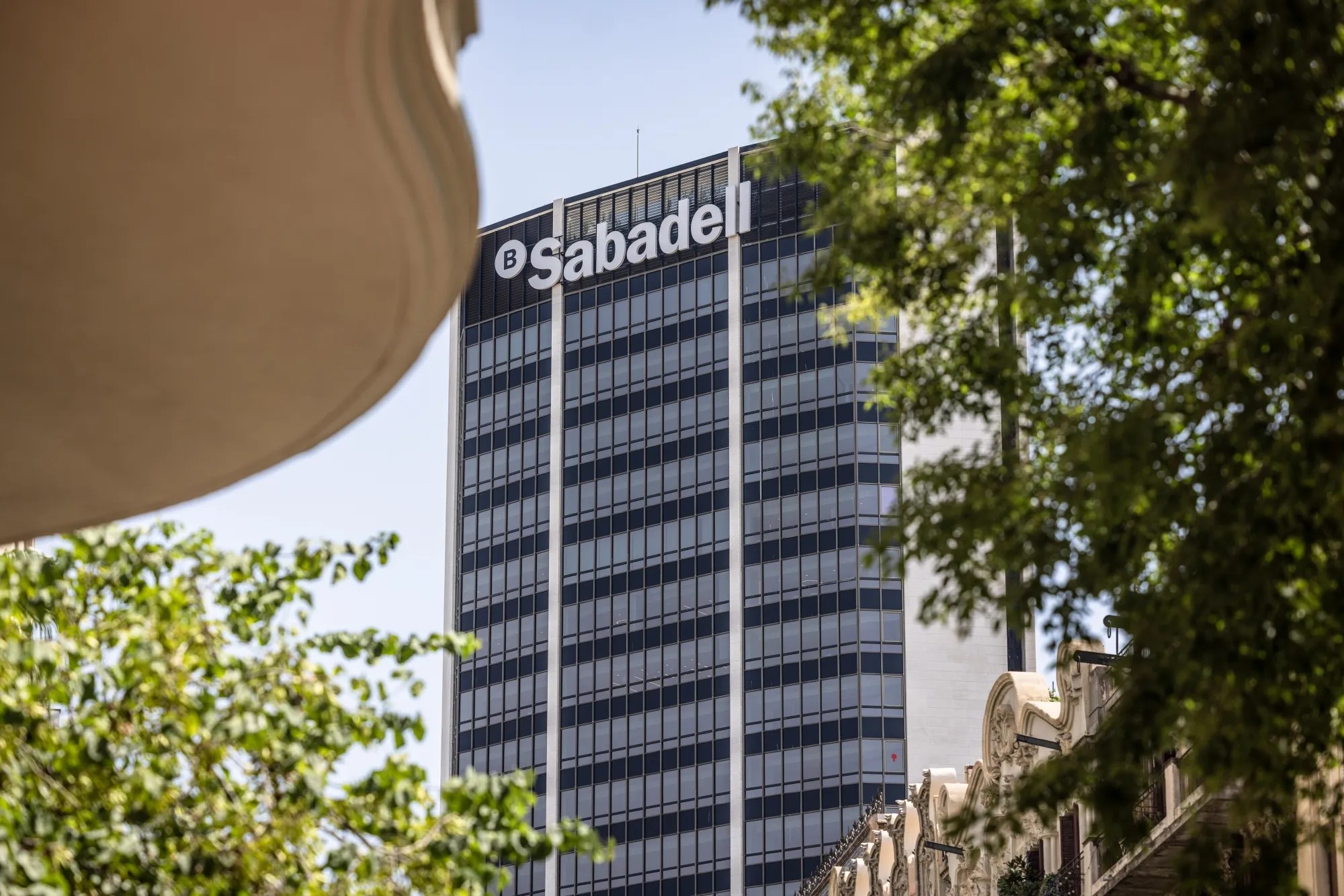 The Banco de Sabadell SA office building in Barcelona.