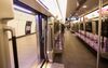 A train at the platform at Farringdon station during trial operations on the Elizabeth Line