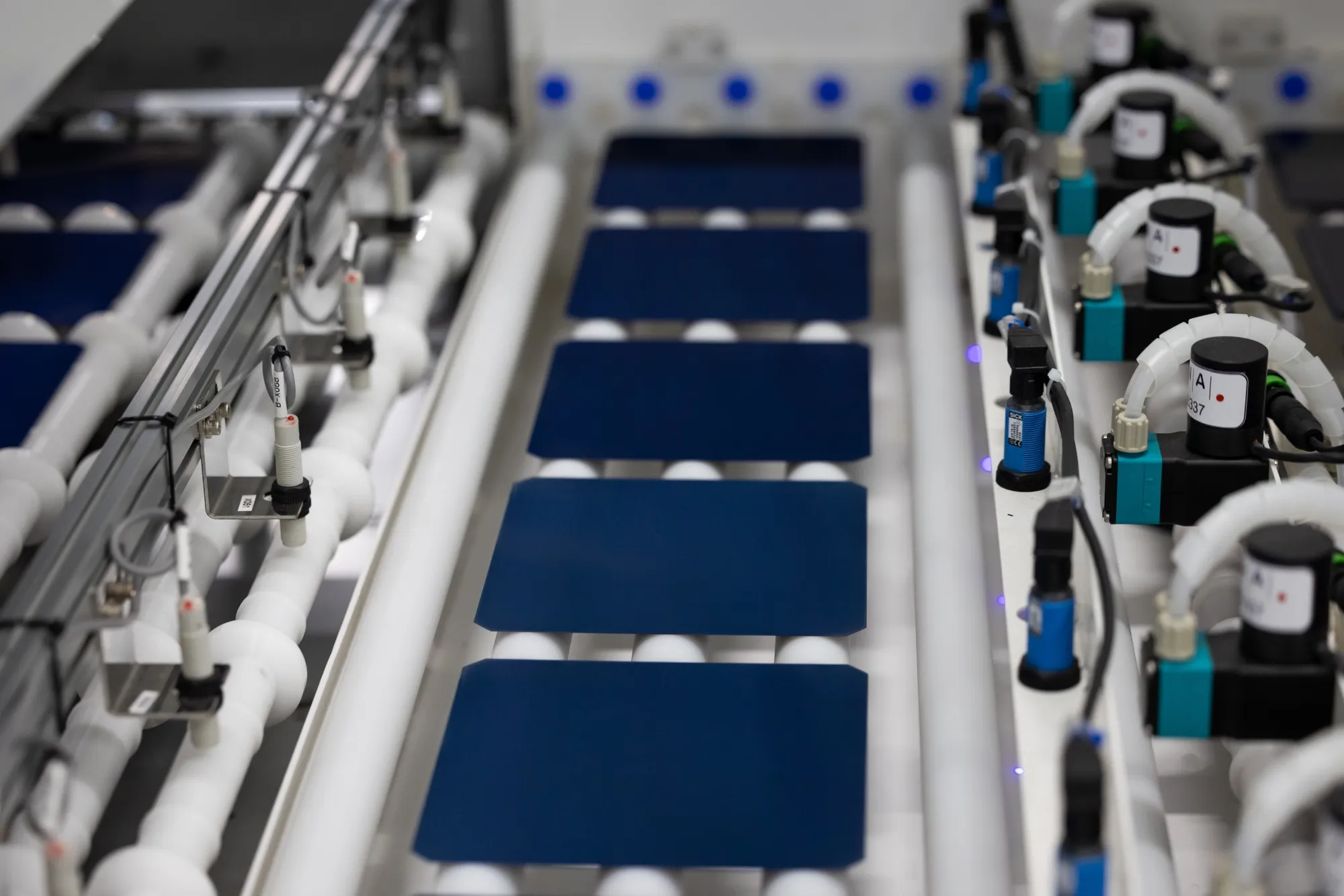 Wafers for solar cells at a factory in&nbsp;South Korea.