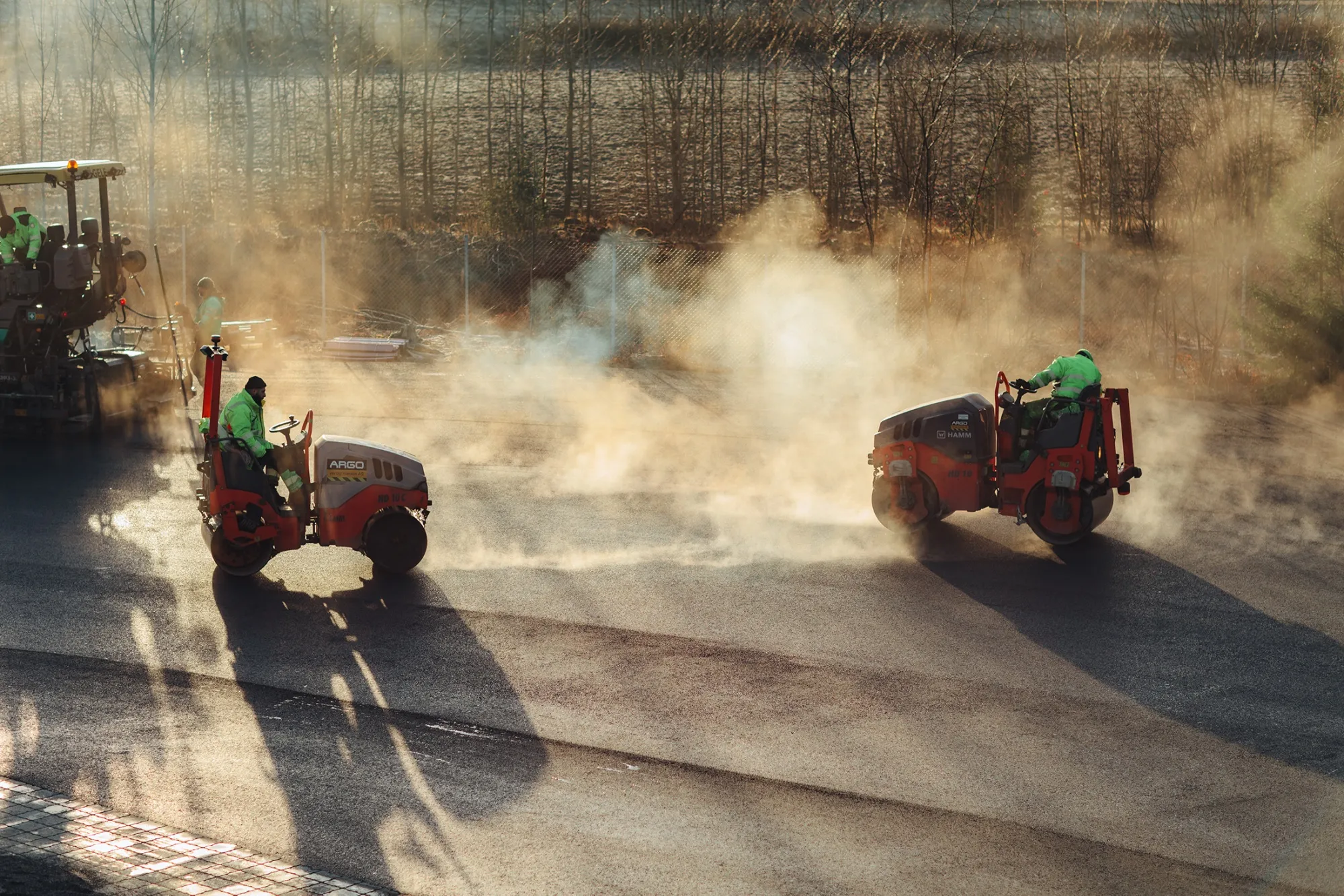 Construction for EV chargers at a Circle K in Askim, Norway.