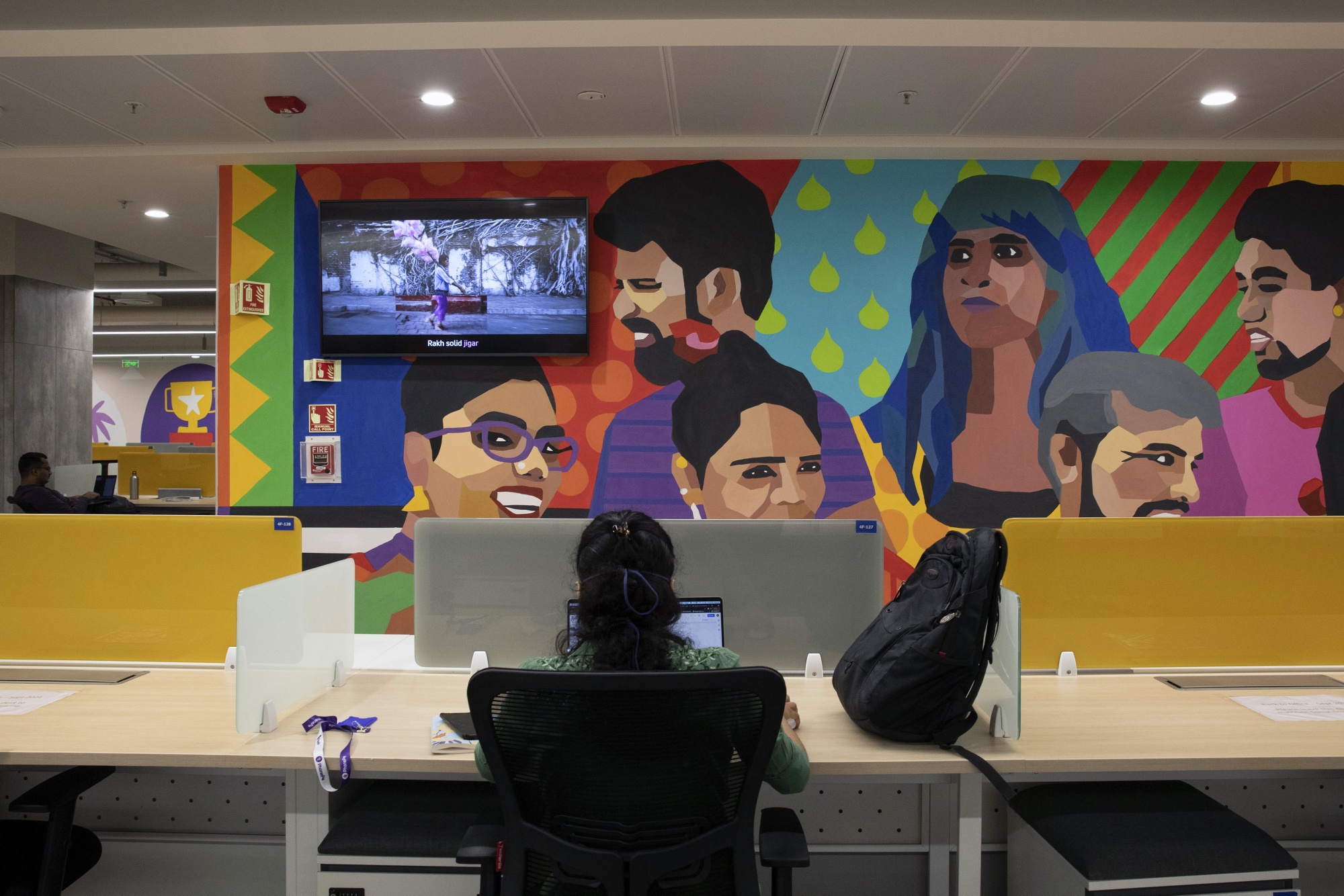 A PhonePe employee works at the company's headquarters in Bengaluru, India.