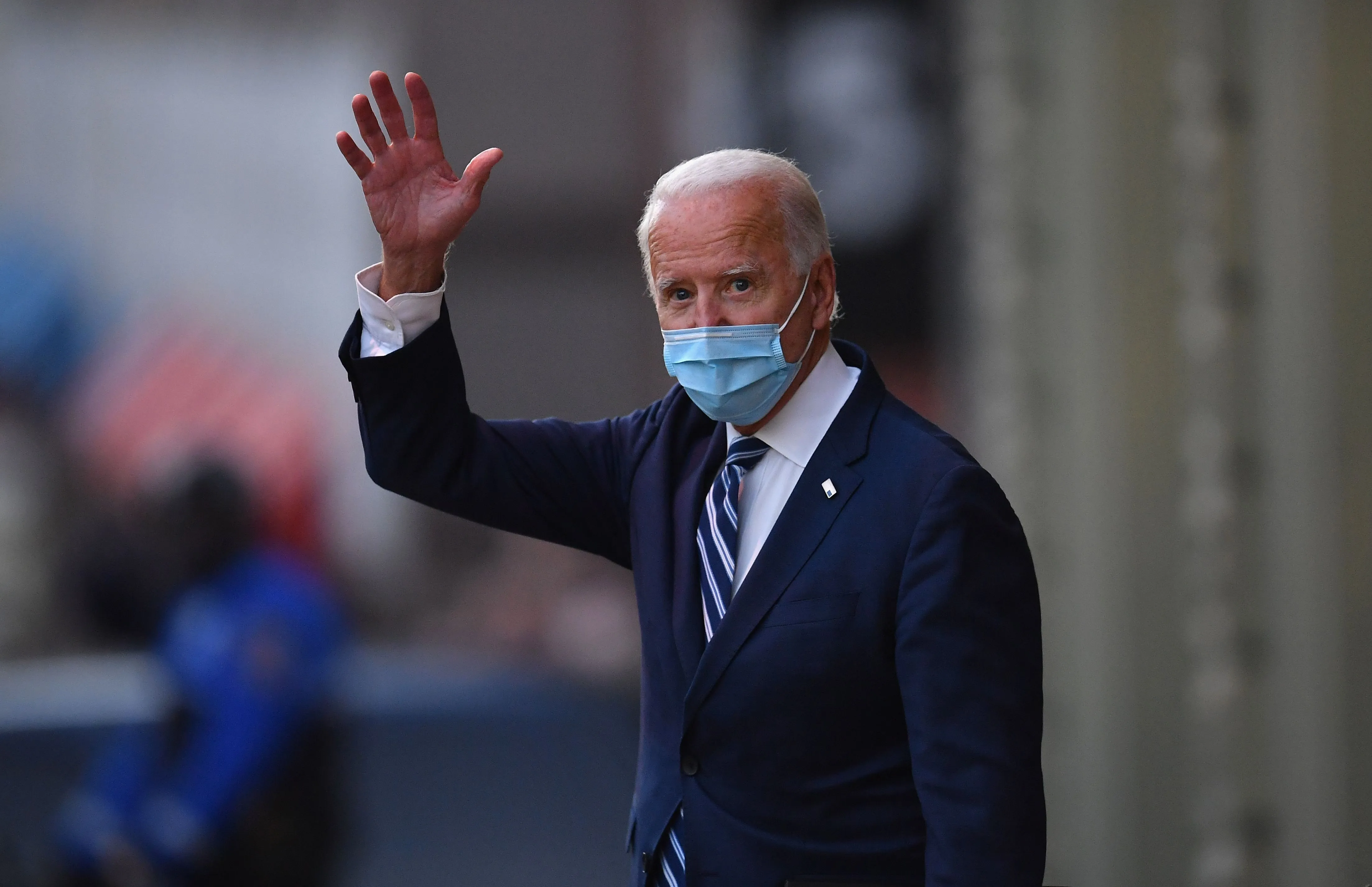 U.S. President-elect Joe Biden waves.