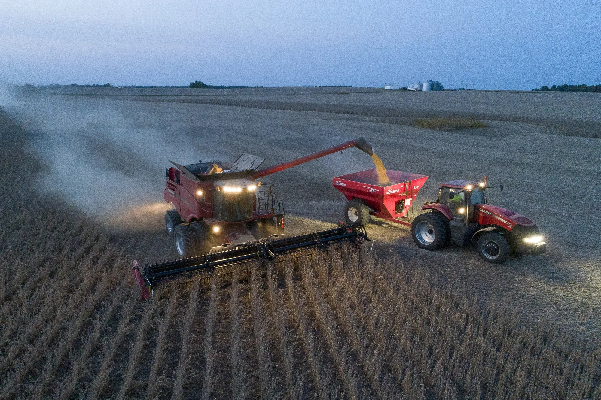 A Soybean Harvest As Futures Extend Drop Below $10