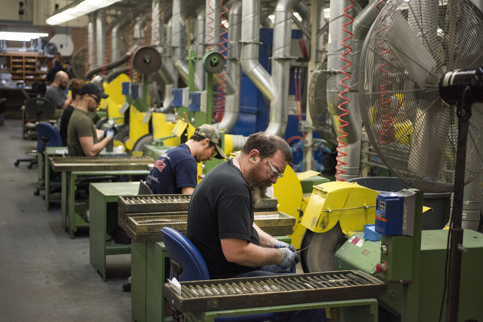 Operations Inside W.R. Case & Sons Cutlery Co. Manufacturing Facility Ahead Of Factory Orders 