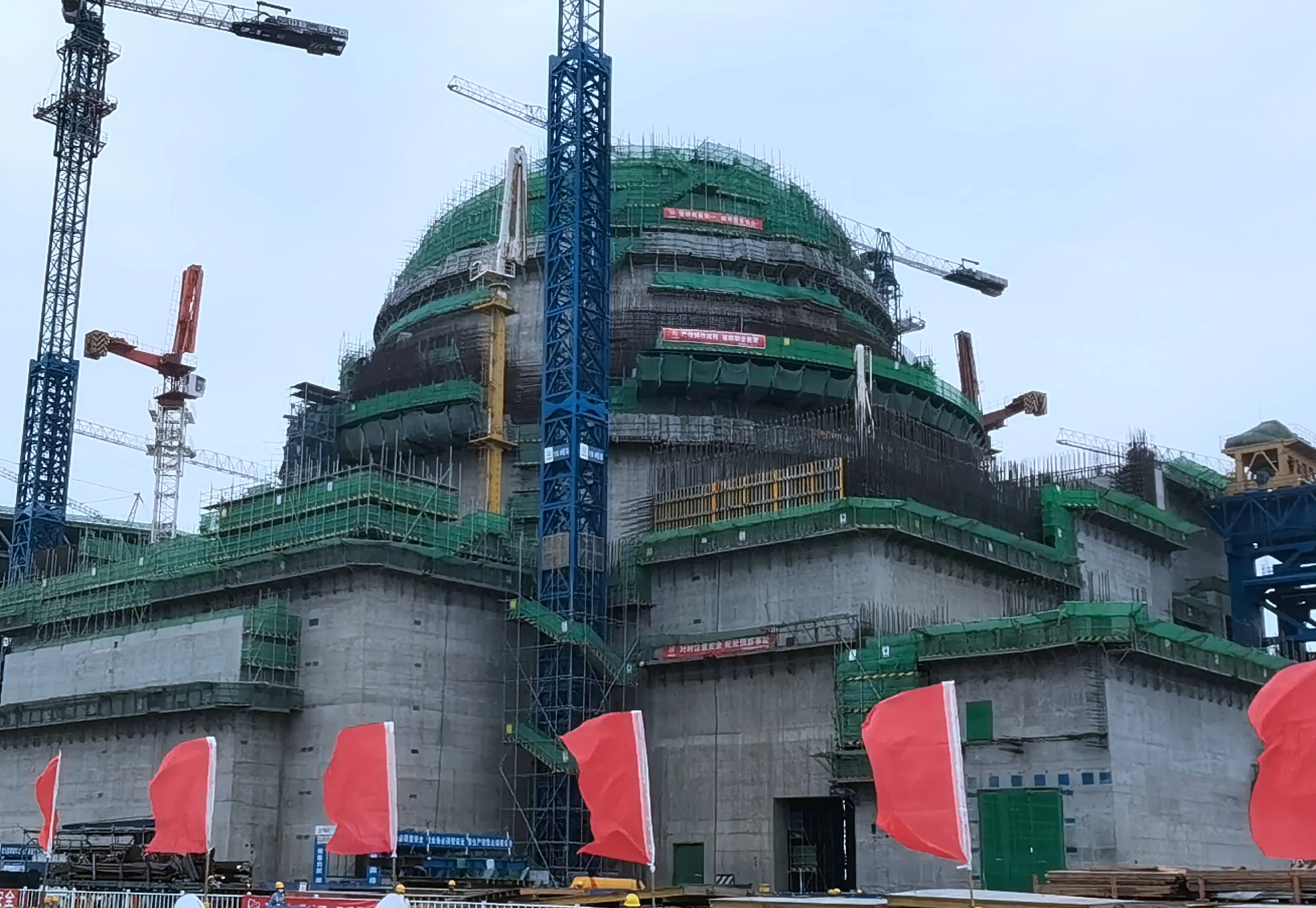 The construction site of the Zhangzhou Nuclear Power Plant in Fujian Province on April 22.