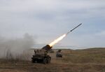 A Ukrainian multiple rocket launcher fires at&nbsp;Russian troop positions&nbsp;near Lugansk, in the Donbas region.
