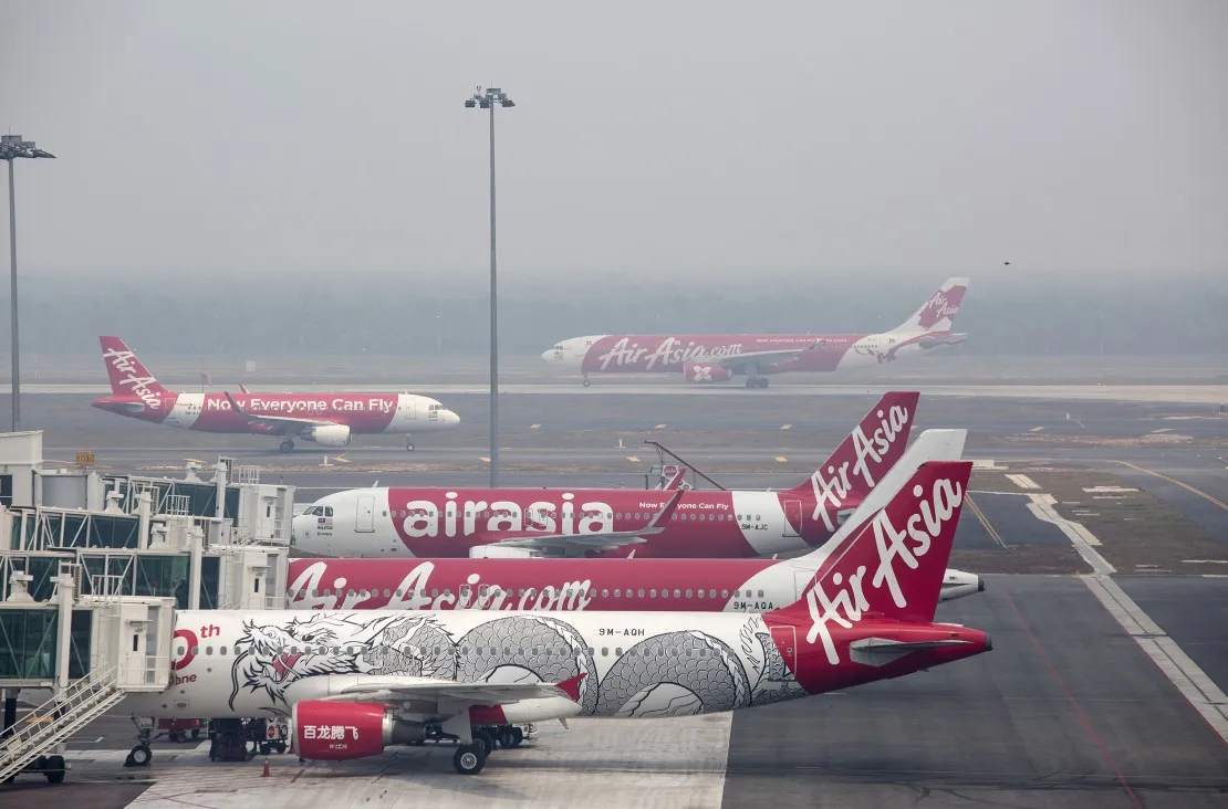 AirAsia X Bhd aircraft in Sepang, Malaysia.&nbsp;