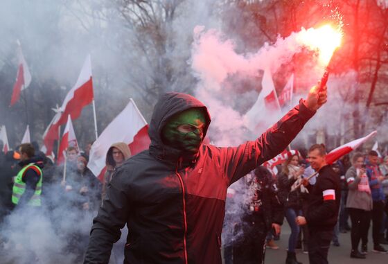 Fascist Flags on Poland’s 100th Birthday Show a Fractured Europe
