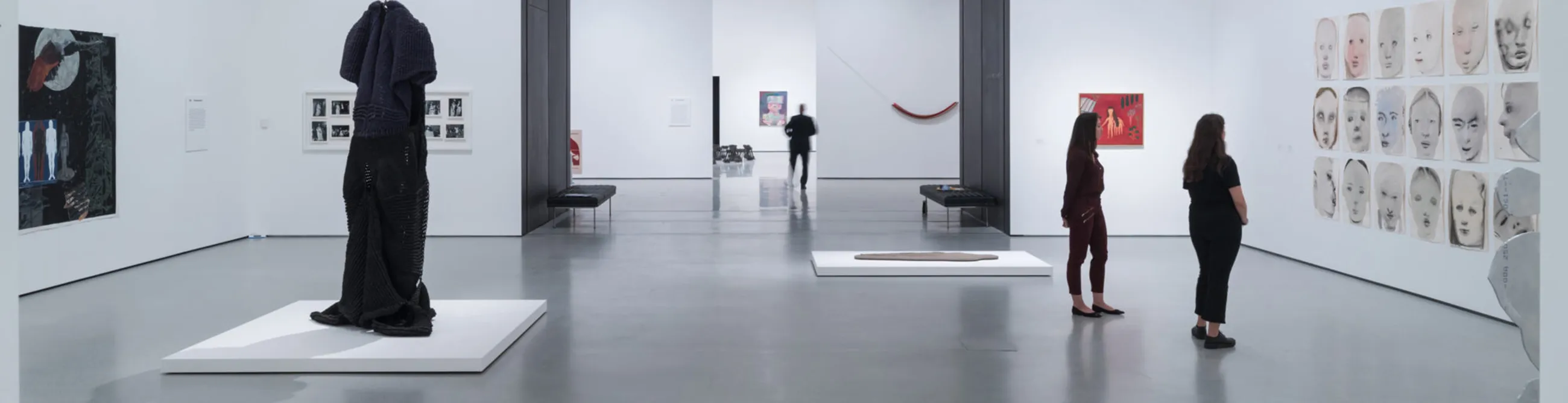 Visitors inside the renovated Museum of Modern Art in New York.