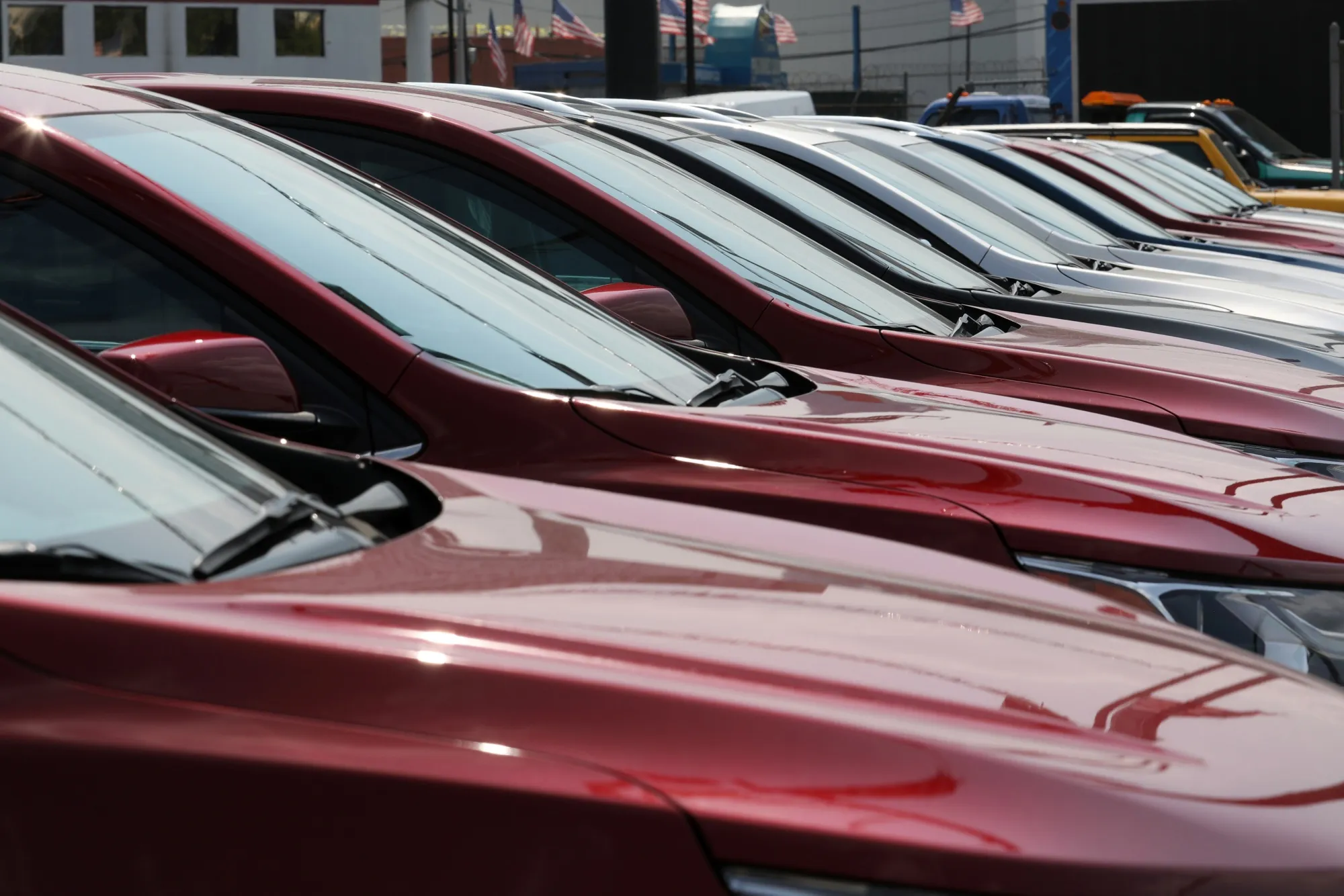 Vehicles for sale at a dealership in New York.