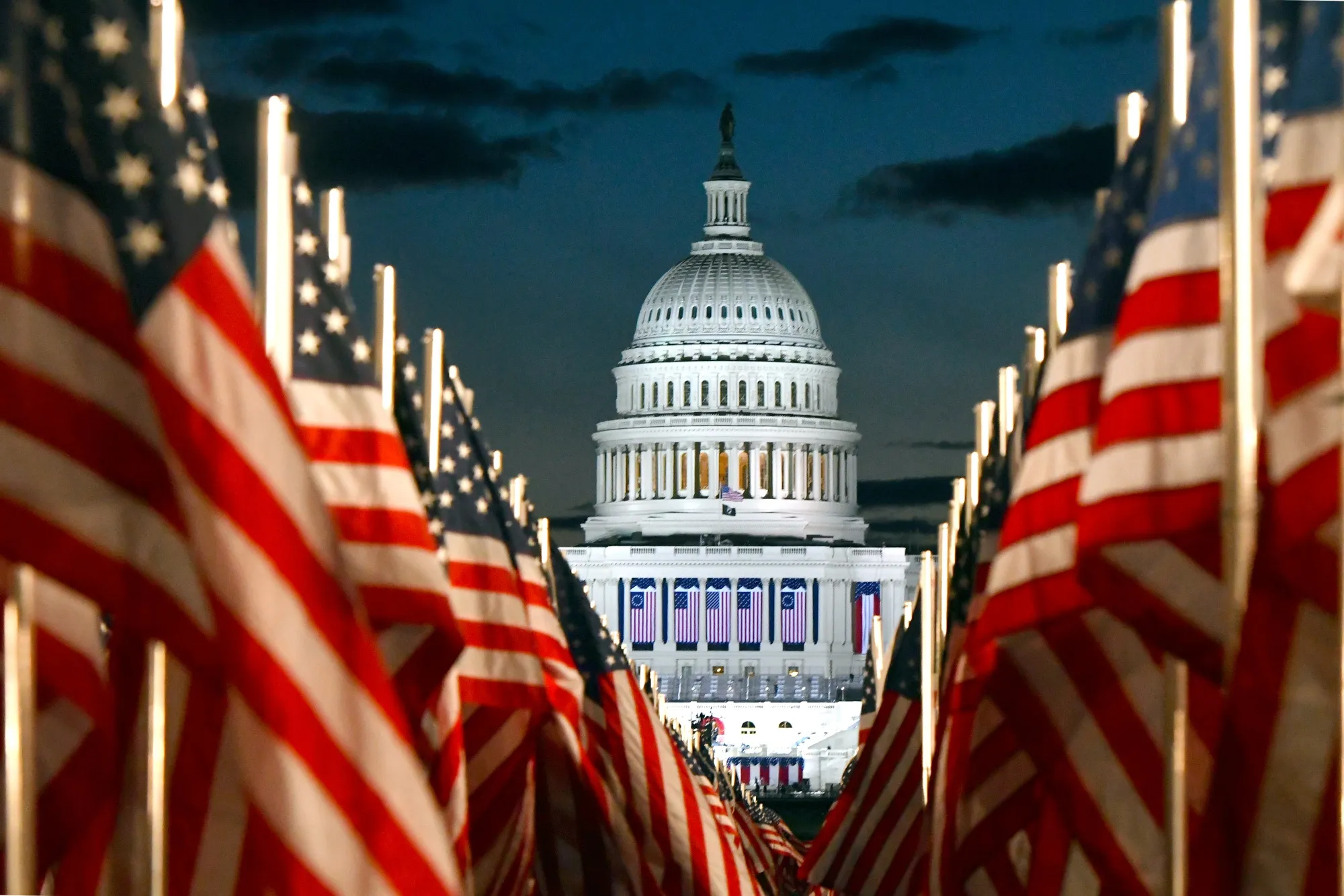 The National Mall near the U.S. Capitol&nbsp;ahead of the inauguration of&nbsp;Joe Biden on January 20, 2021 in Washington, DC.