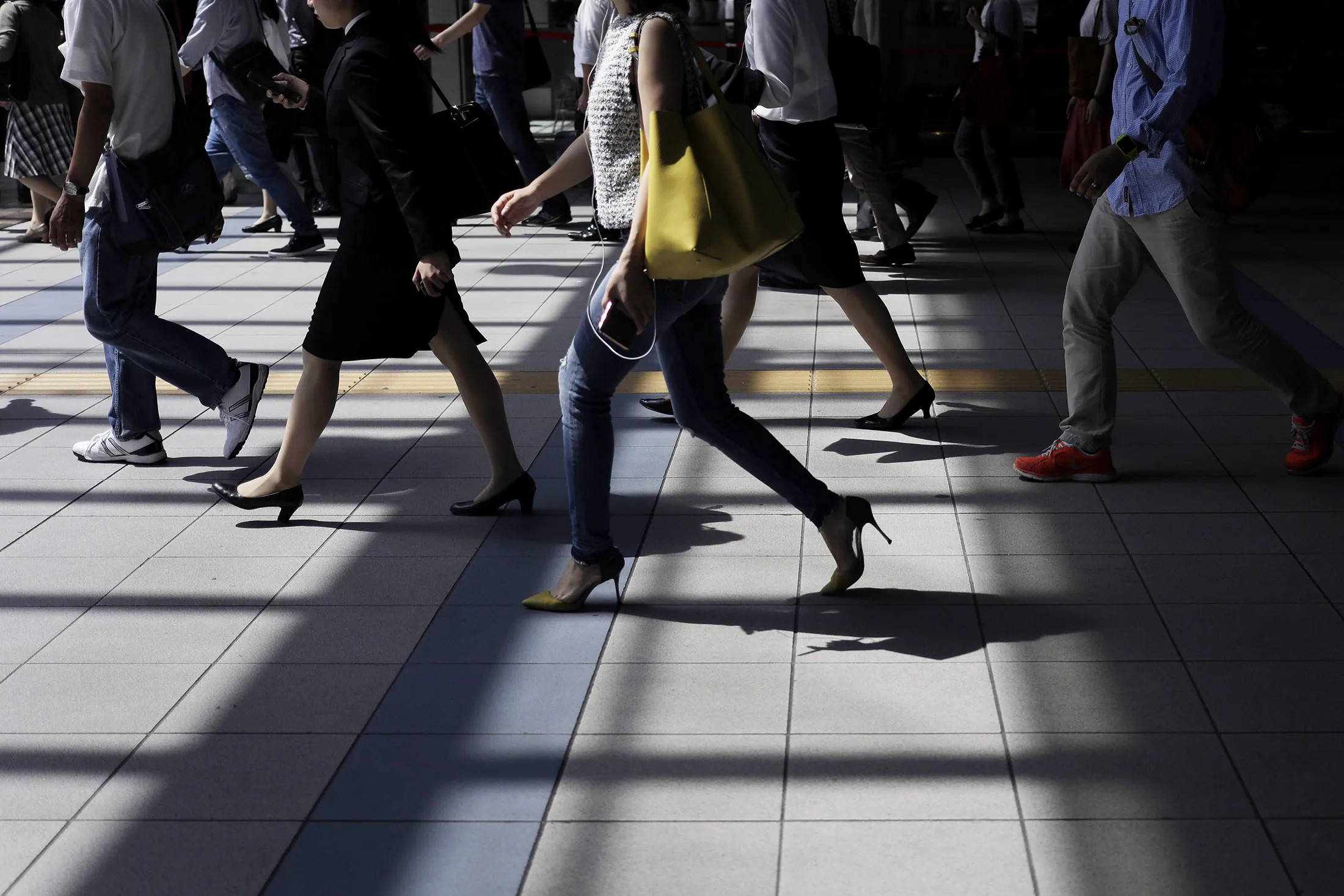 Commuters in Tokyo.