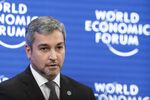 Mario Abdo Benitez, Paraguay’s president, speaks during a panel session on the opening day of the World Economic Forum (WEF) in Davos, Switzerland, on Tuesday, Jan. 22, 2019. 