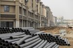 Unfinished buildings on&nbsp;the outskirts of Nanjing, China, part of a China Evergrande project.