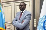 Andre Wameso, governor of the DRC central bank, in his office in Kinshasa, on Aug. 20. Photographer: Michael J. Kavanagh/Bloomberg