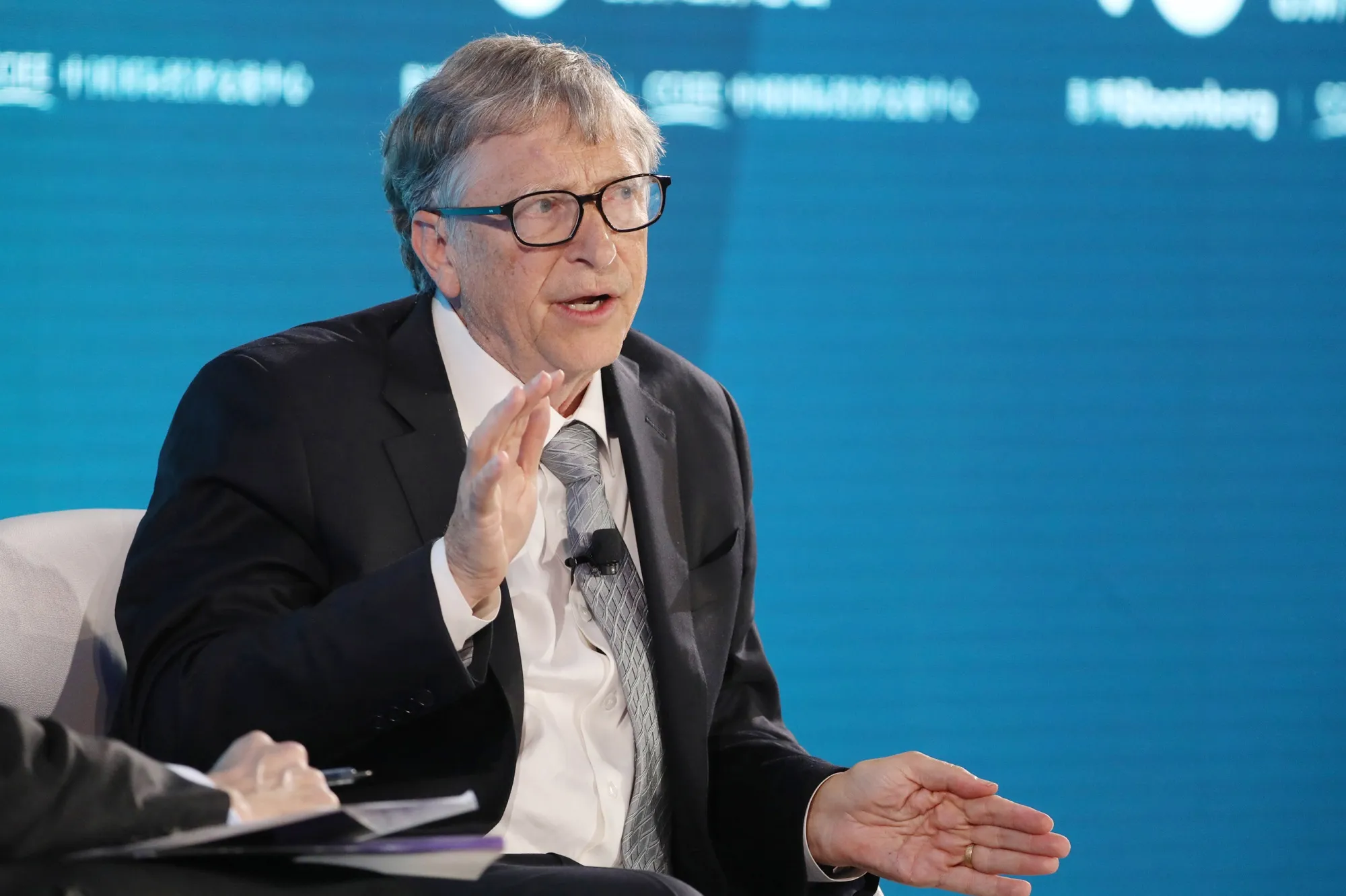 Bill Gates said he’s been talking with members of Congress about helping poor countries access vaccines.