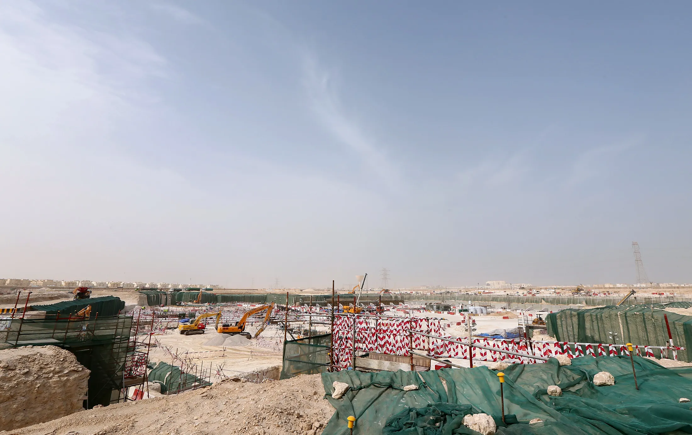 Construction of the&nbsp;al-Wakrah&nbsp;World Cup stadium outside Doha.
