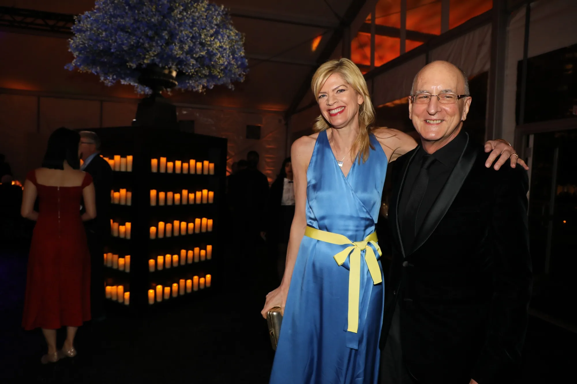 Keri-Lynn Wilson, who is conducting Lady Macbeth of Mtsensk this season, with  Peter Gelb, general manager of the Metropolitan Opera.