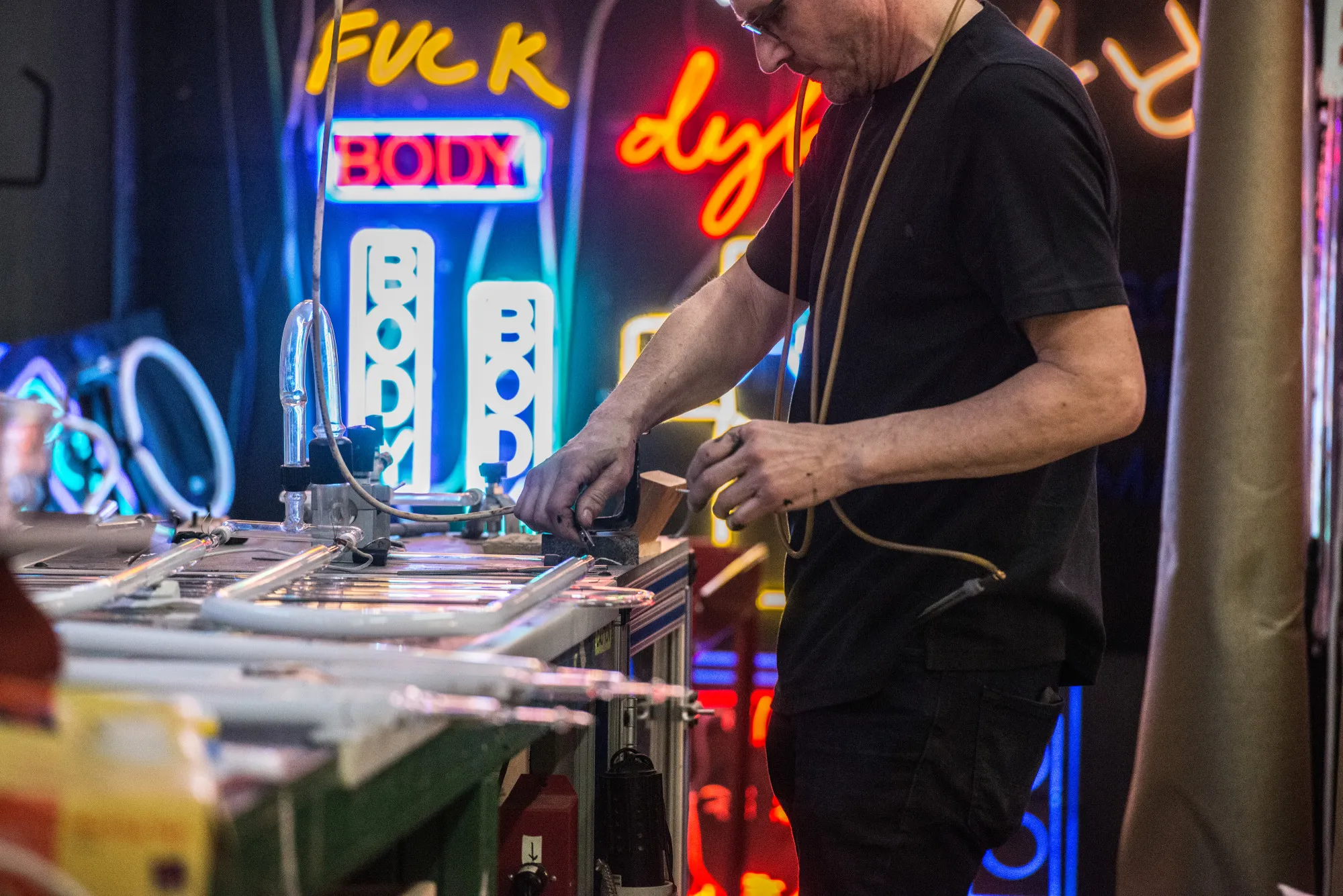 Neon Sign Production As Empire Manufacturing Figures Are Released 