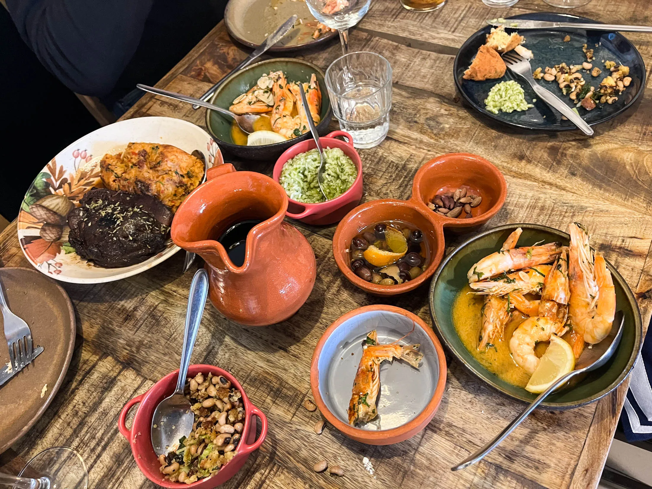 A lunch spread at Sal Grosso, part of Lisbon’s movimento taberneiro.&nbsp;