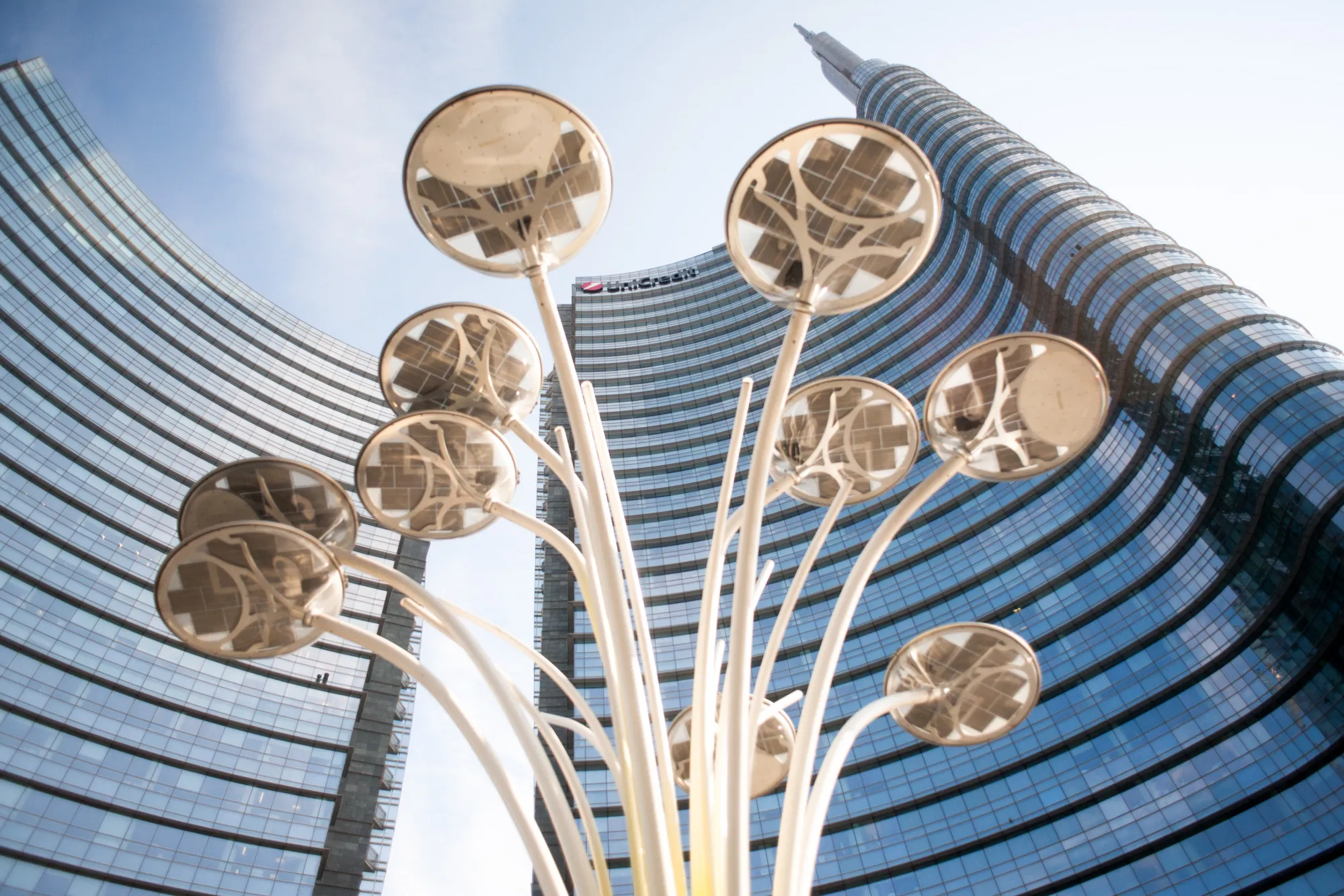 The UniCredit SpA bank building in the Porta Nuova district in Milan