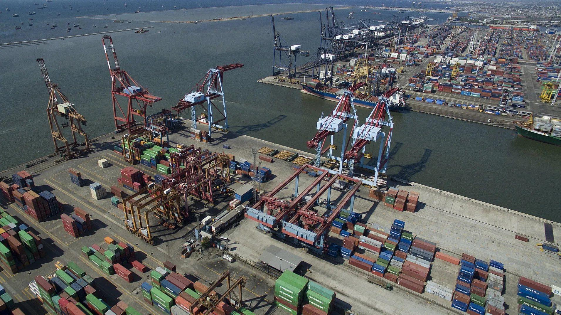 Aerial Views Of Tanjung Priok Port Ahead Of Second-Quarter GDP Figures