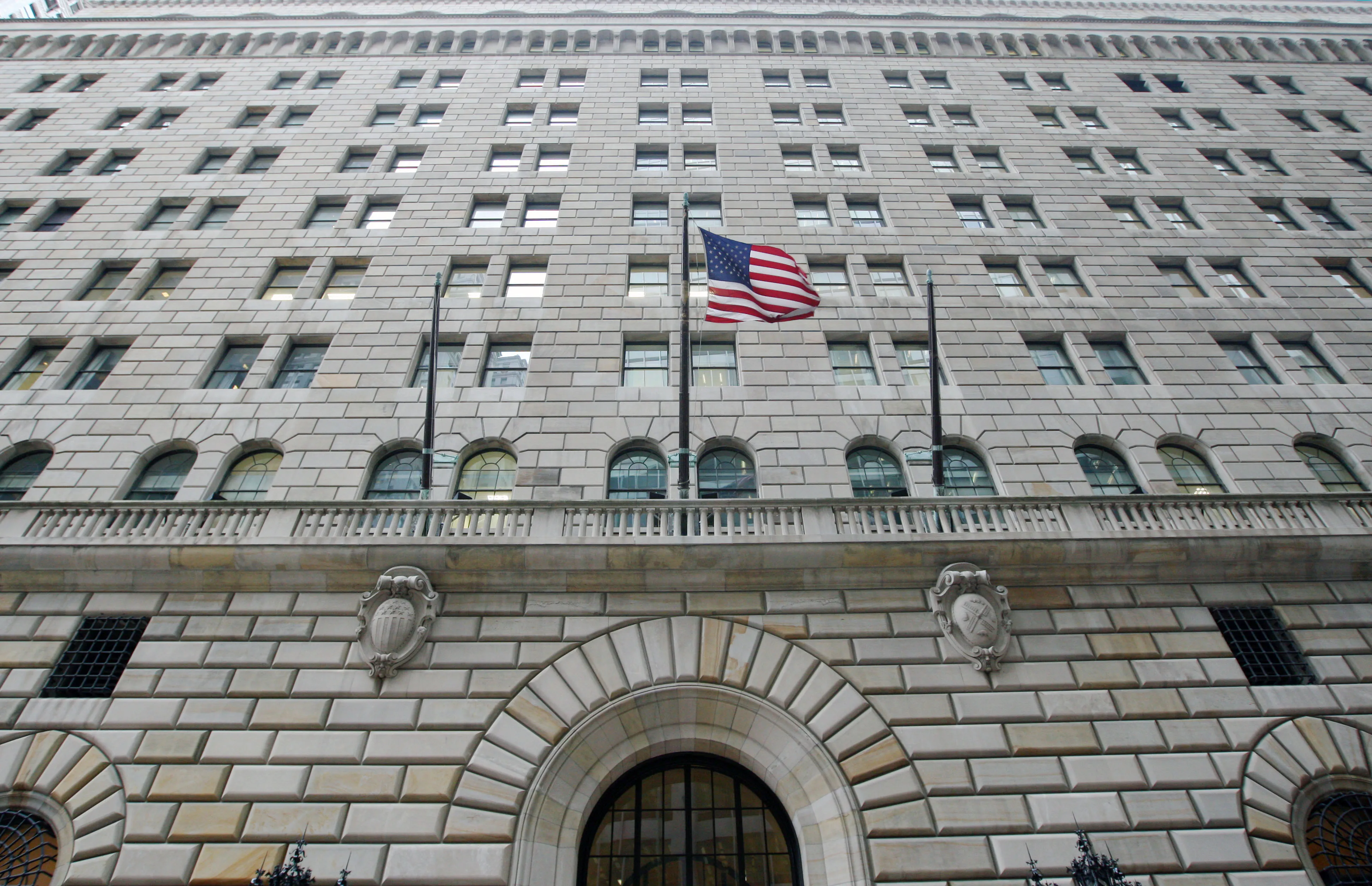 The&nbsp;Federal Reserve Bank of New York headquarters.