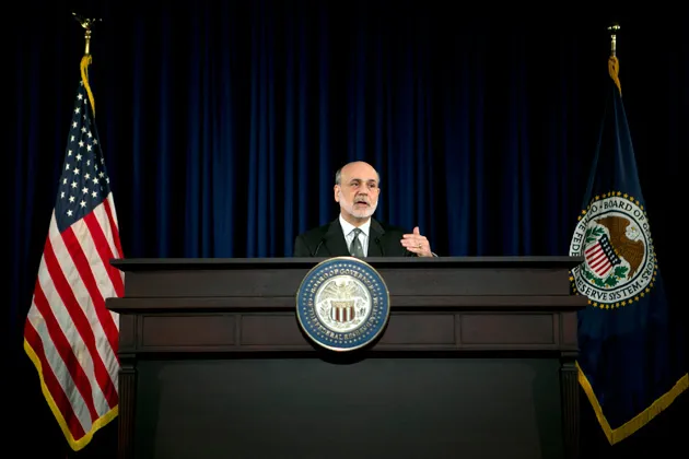 Ben Bernanke, chairman of the Federal Reserve, speaks after a Federal Open Market Committee meeting in Washington