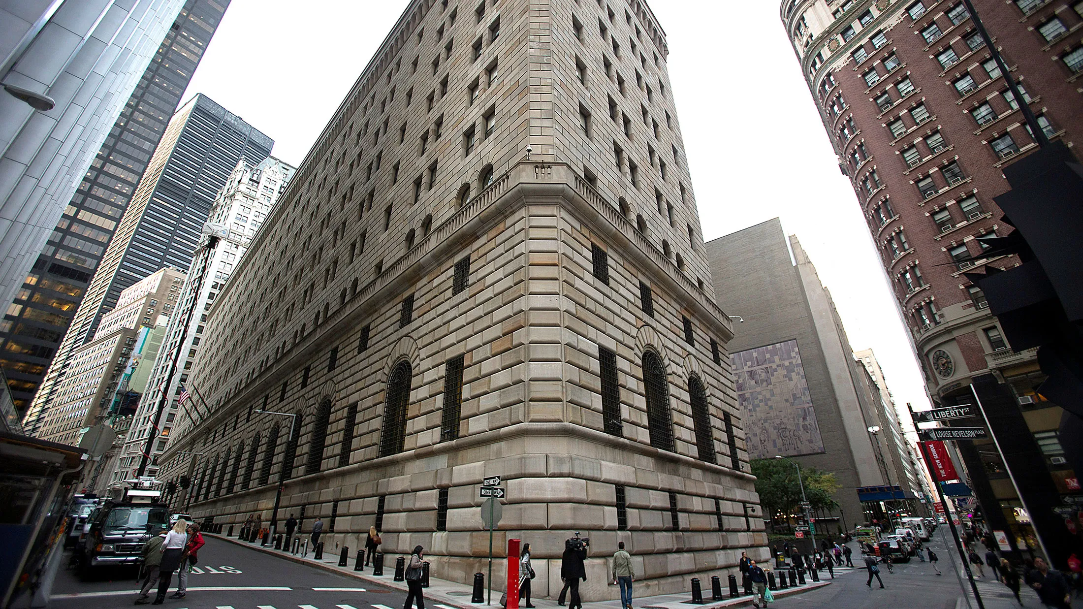 The Federal Reserve Bank building in New York.
