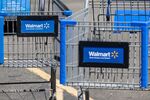 Walmart shopping carts at the company's store in San Leandro, California, US, on Tuesday, Aug. 19, 2025. Walmart Inc. is scheduled to release earnings figures on August 21.