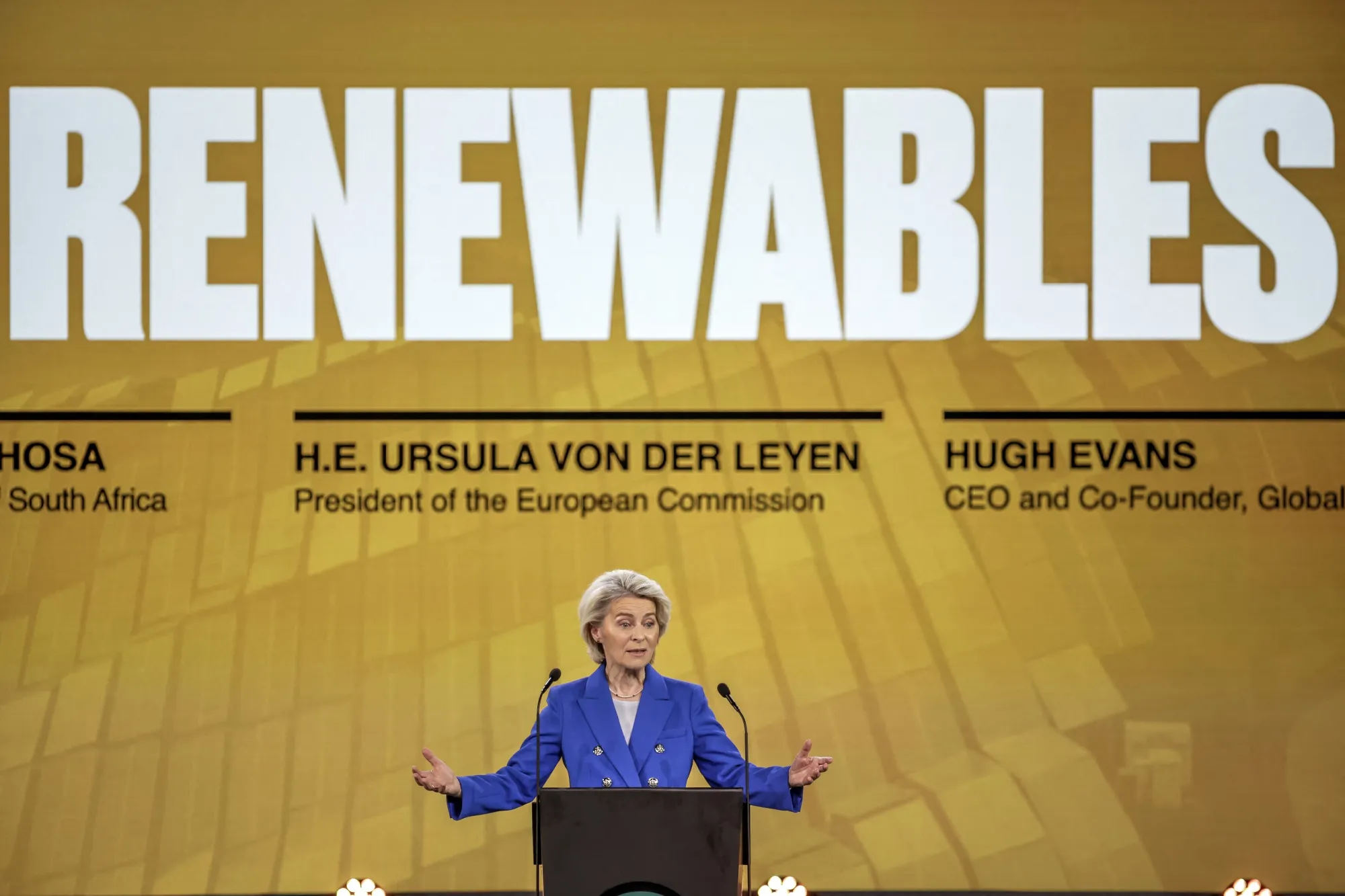 Ursula von der Leyen during a Global Citizen event in Sandton, South Africa, on Nov. 21.