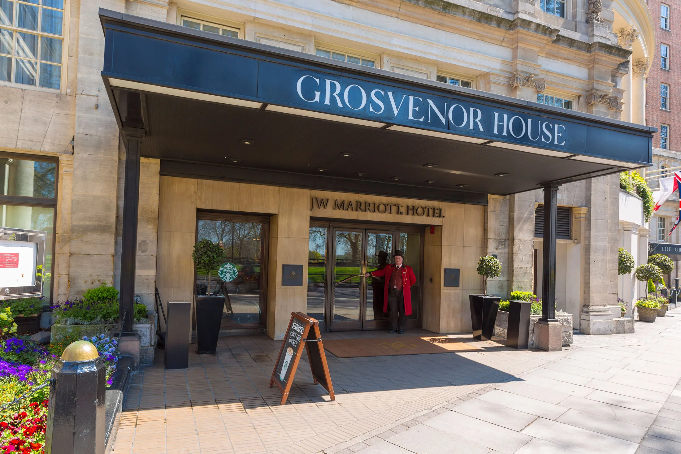 The Grosvenor House Hotel in London.
