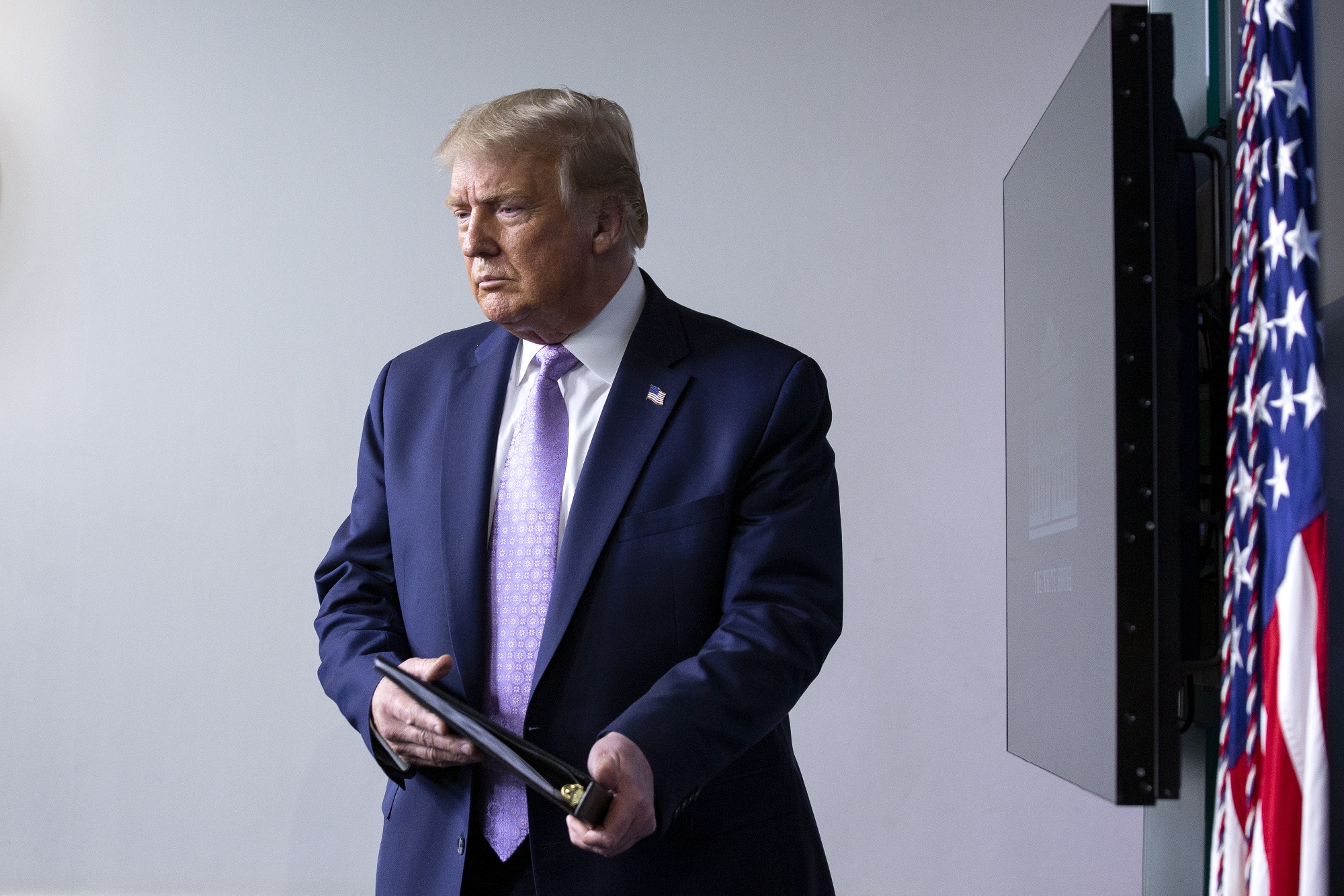 President Trump Holds News Conference In Brady Press Briefing Room