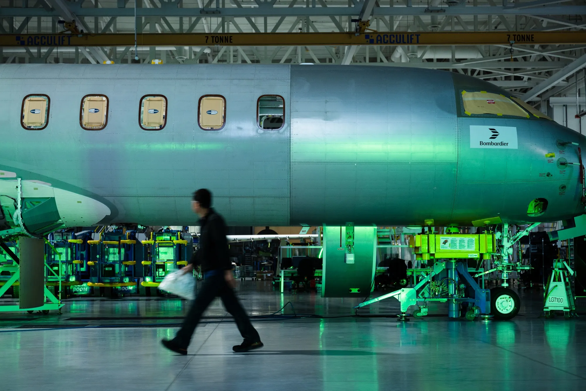 A Bombardier Global 8000 jet.