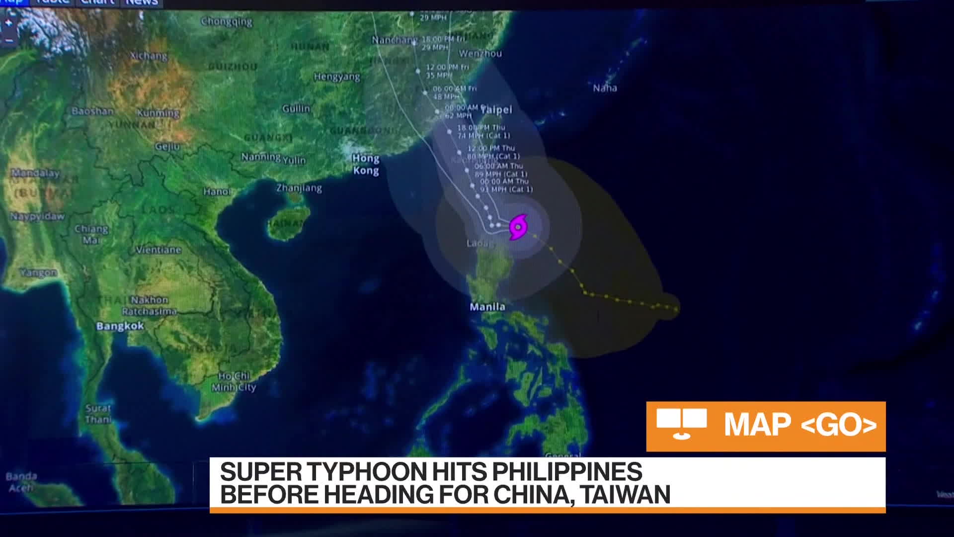 Watch Super Typhoon Hits Philippines Before Heading For Taiwan - Bloomberg