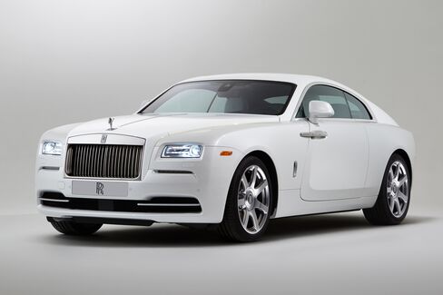 The Wraith is a V-12, 642-horsepower coupe, controlled by an eight-speed automatic transmission. Combined fuel economy is 15 miles per gallon.